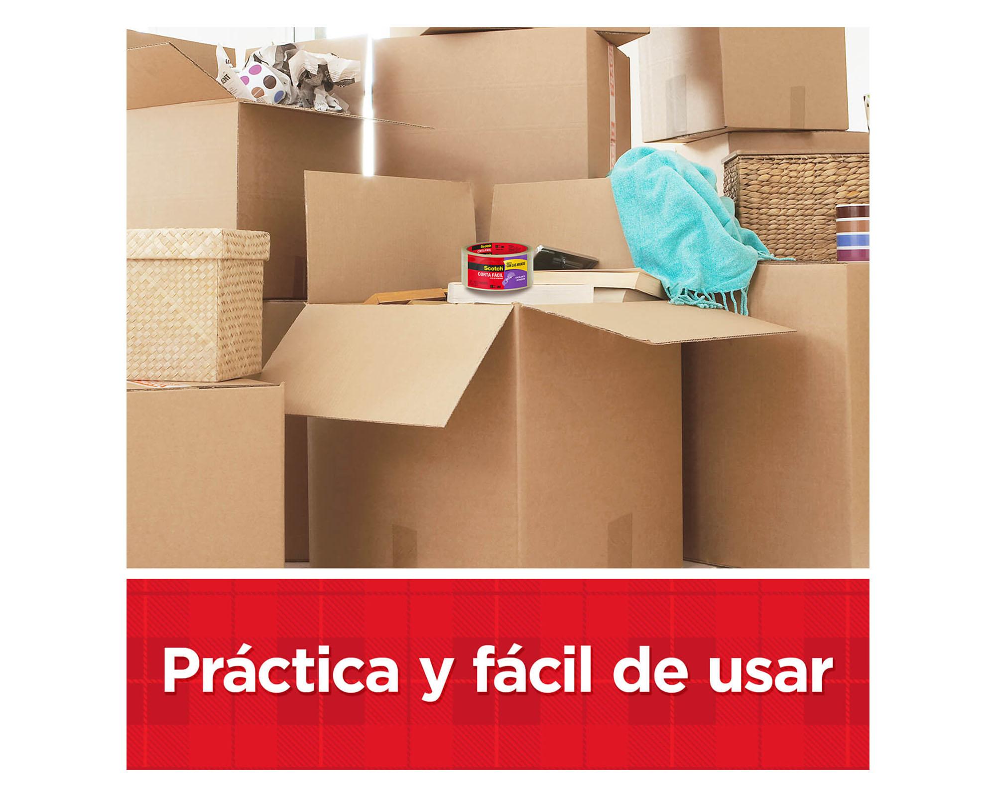 Cinta embalaje corta fácil 45 mmx 40 m 3M transparente-3