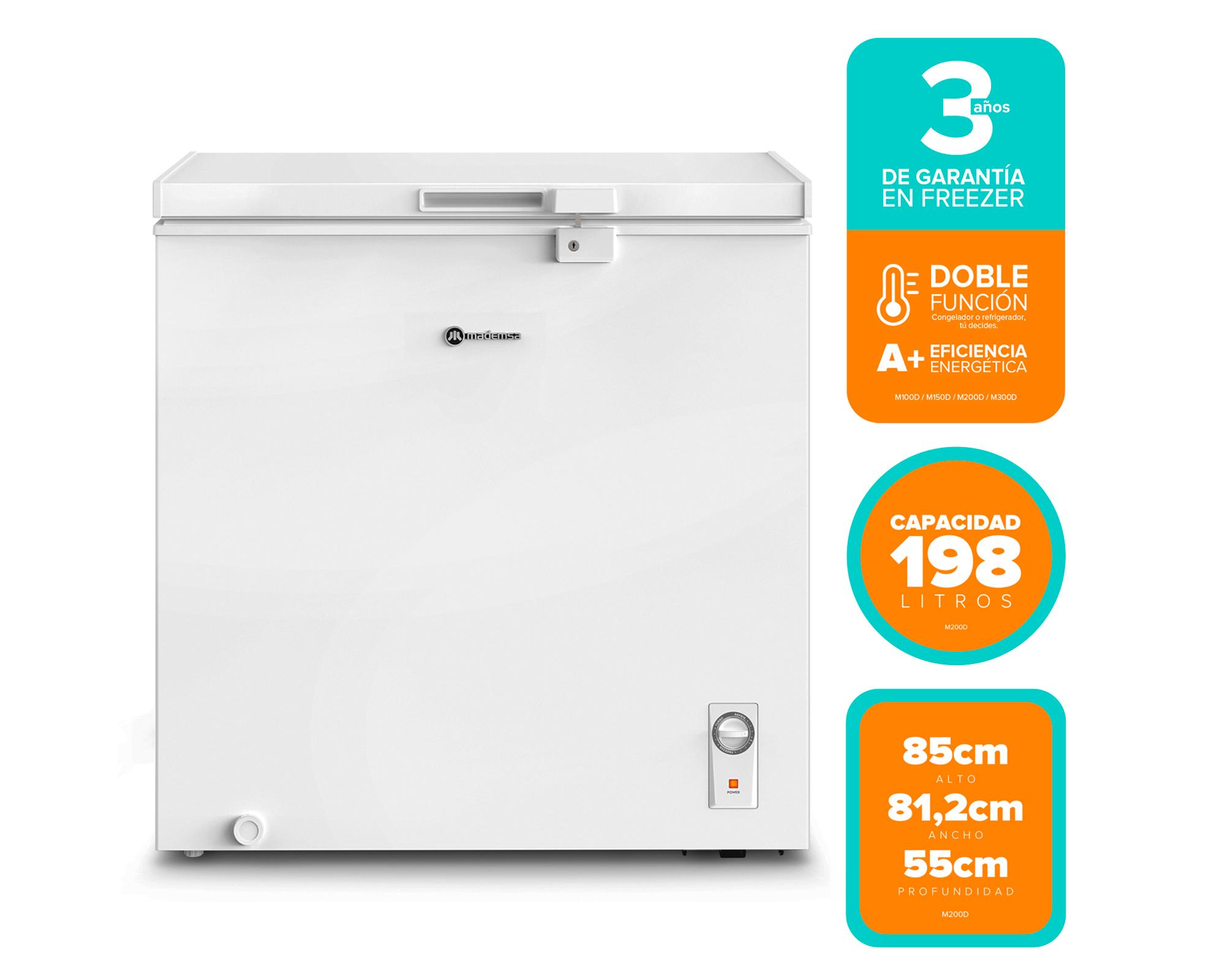Freezer dual horizontal 198 litros M200D blanco-1