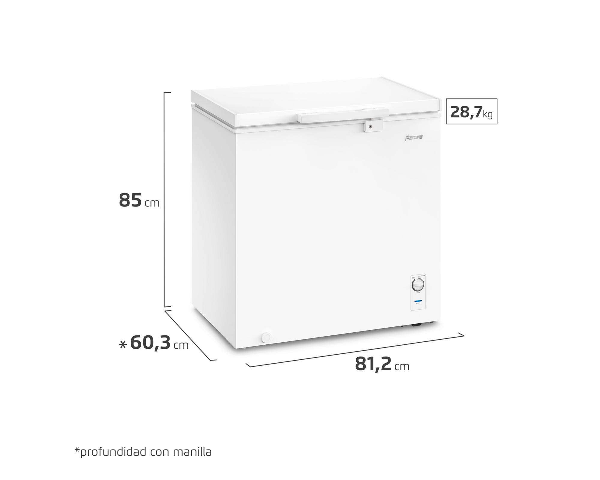 Freezer dual horizontal 198 litros Z200D blanco-6