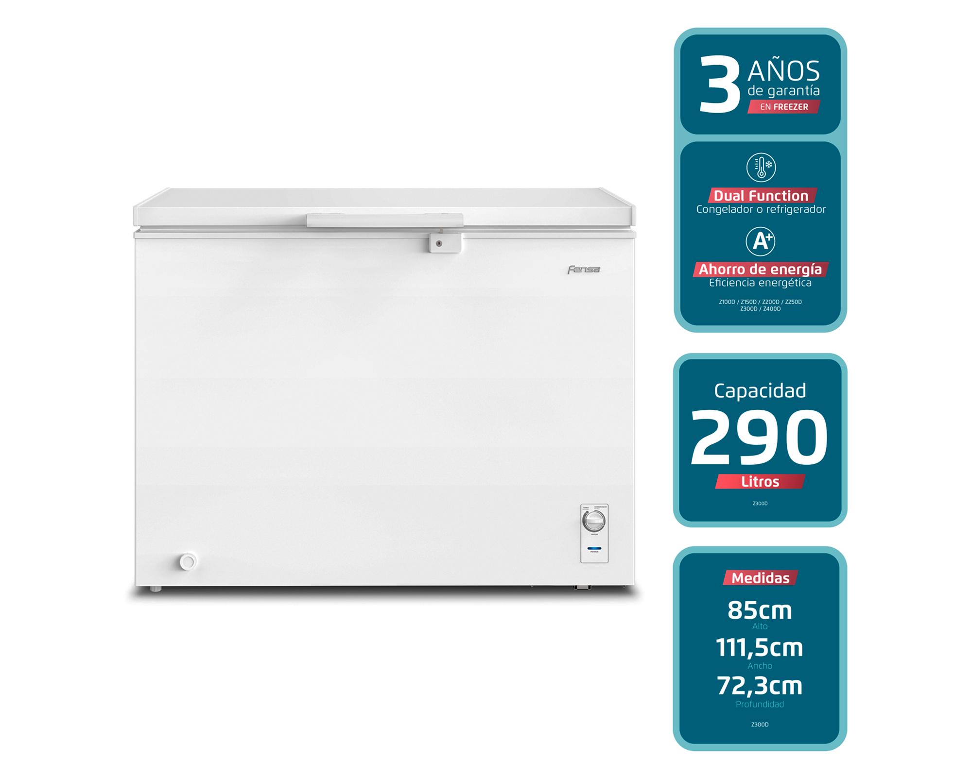 Freezer dual horizontal 290 litros Z300D blanco-1