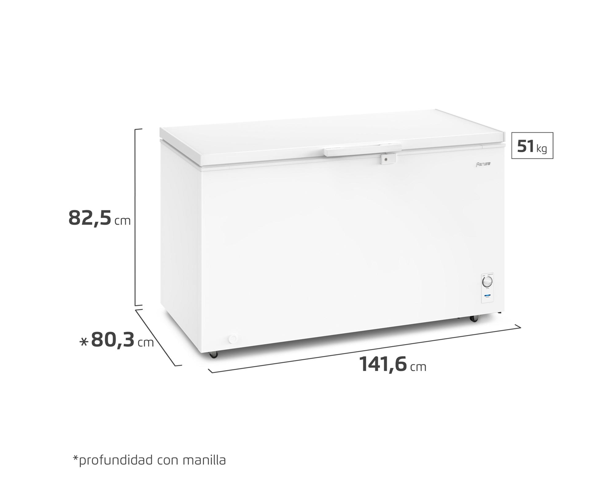 Freezer dual horizontal 418 litros Z400D blanco-6