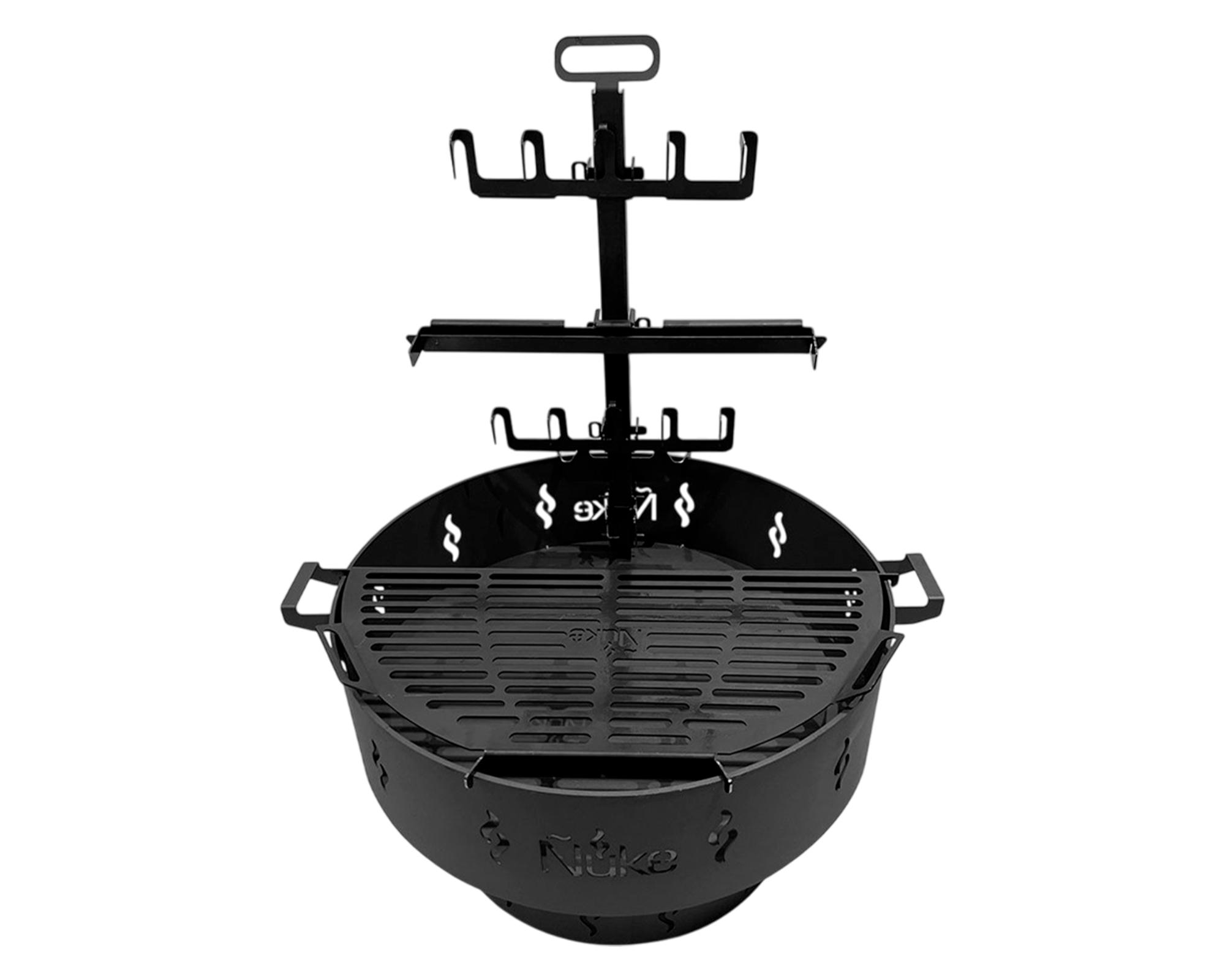 Fogón con parrilla y asador 45.2x98x84 cm-0