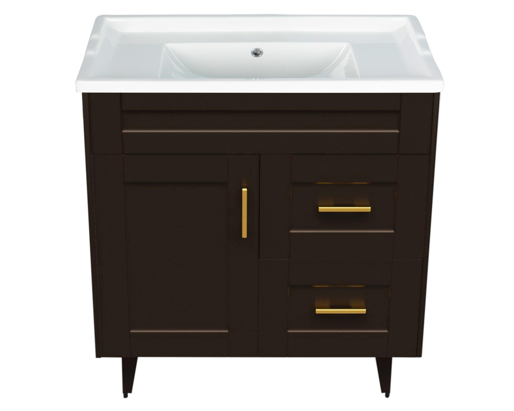 Mueble vanitorio 80 cm BM-Deluxe-80SKC+F-80 café Domsa-0