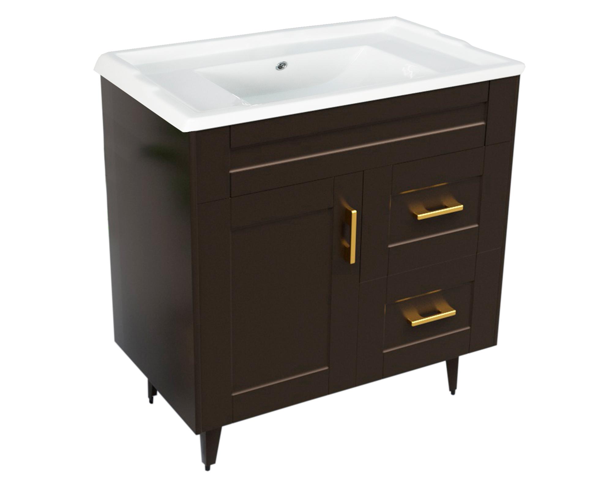 Mueble vanitorio 80 cm BM-Deluxe-80SKC+F-80 café Domsa-2