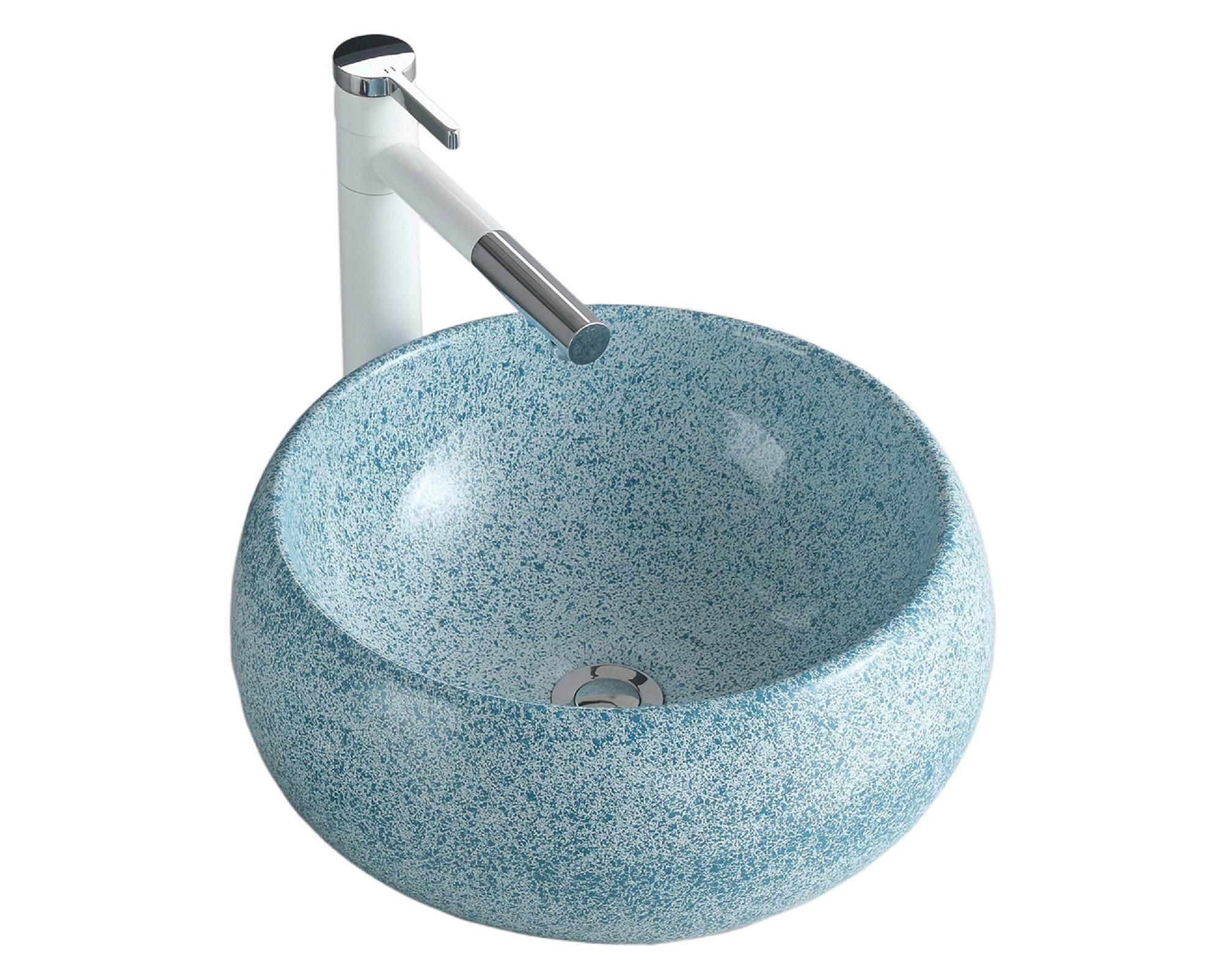 Lavamano sobreponer 40 cm loza azul-2