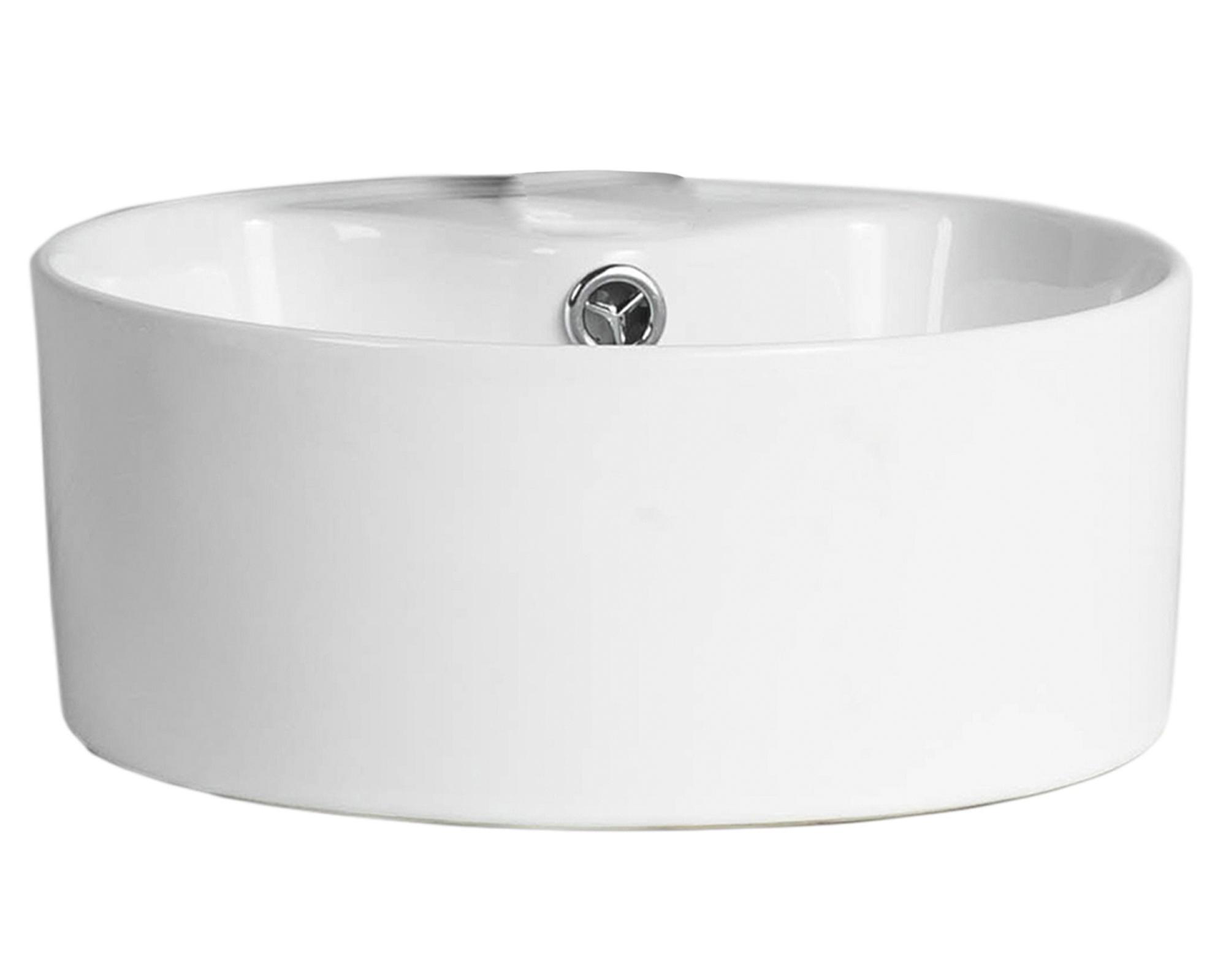 Lavamano sobreponer 32 cm loza blanco-0