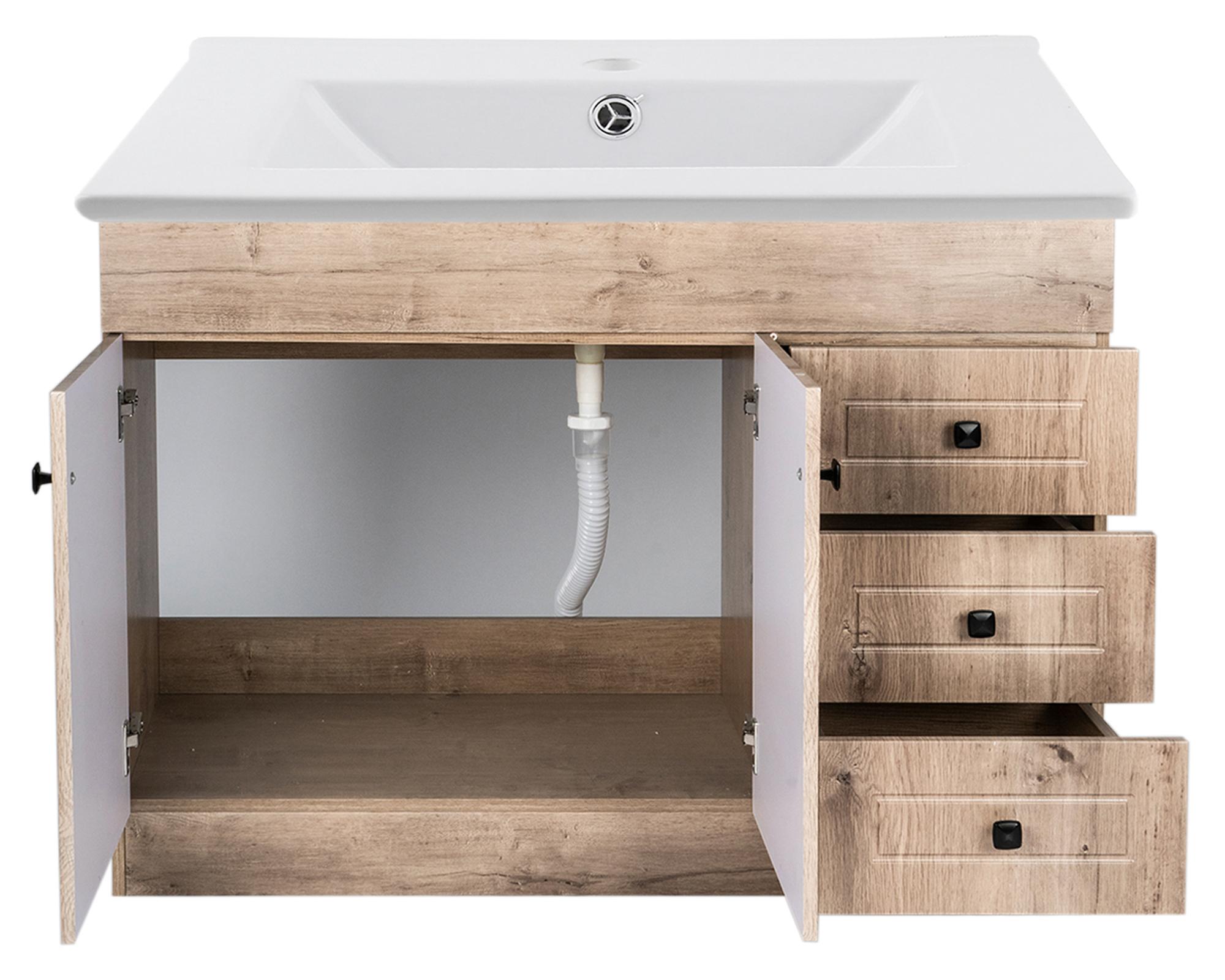 Mueble vanitorio 120 cm B120PH-WOOD+P-120 nogal Domsa-1