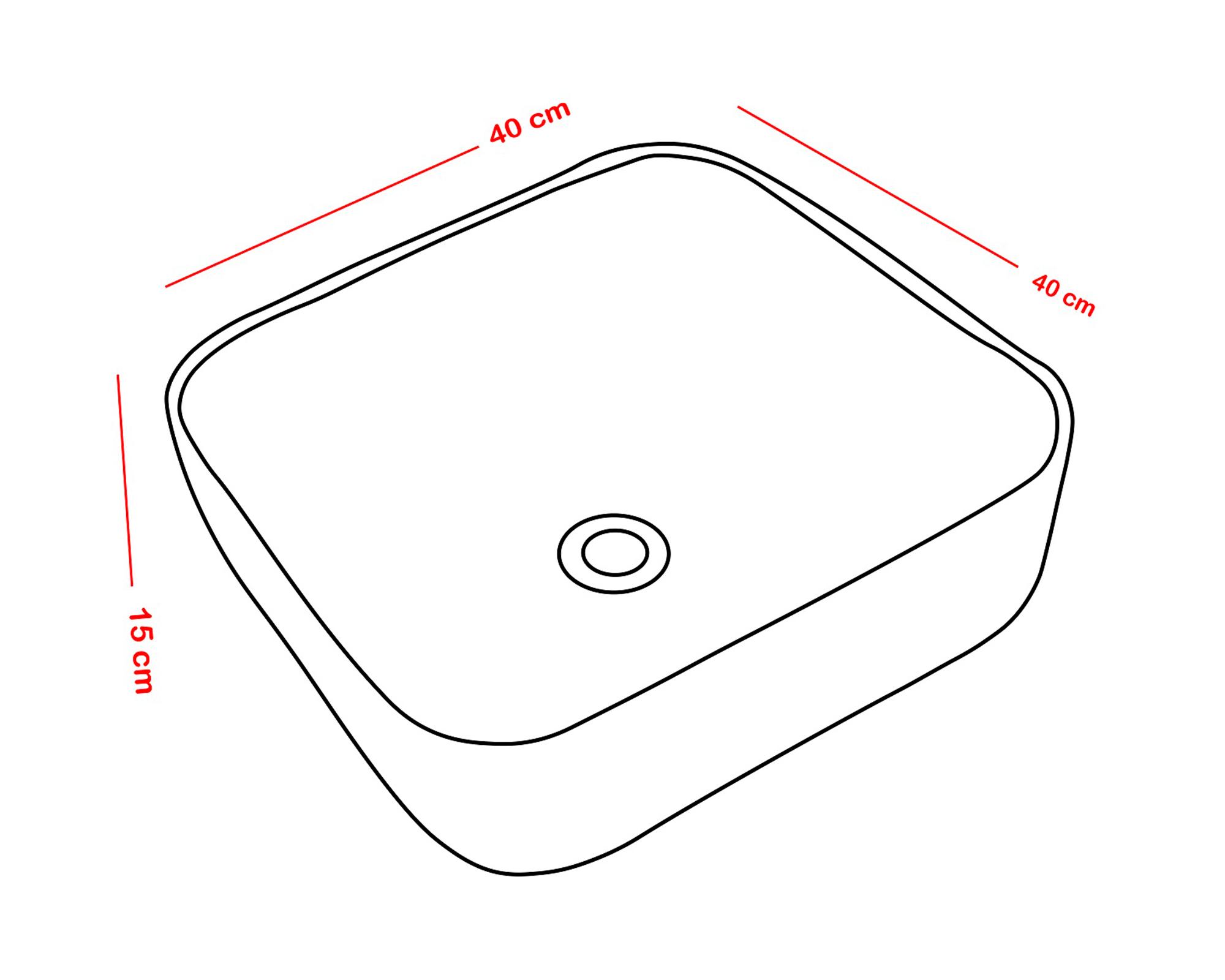 Lavamano sobreponer 40 cm loza amarillo-3