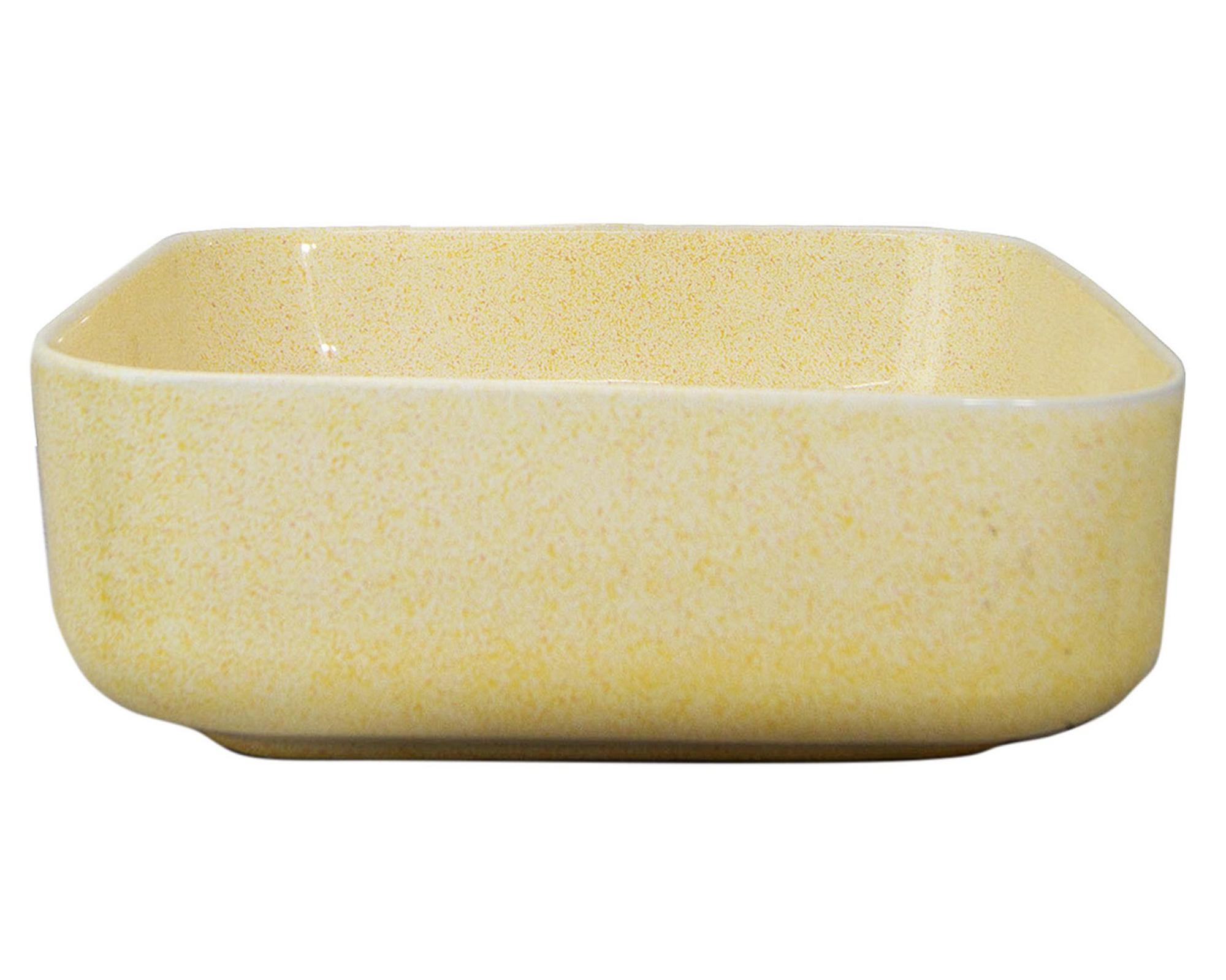 Lavamano sobreponer 40 cm loza amarillo-0