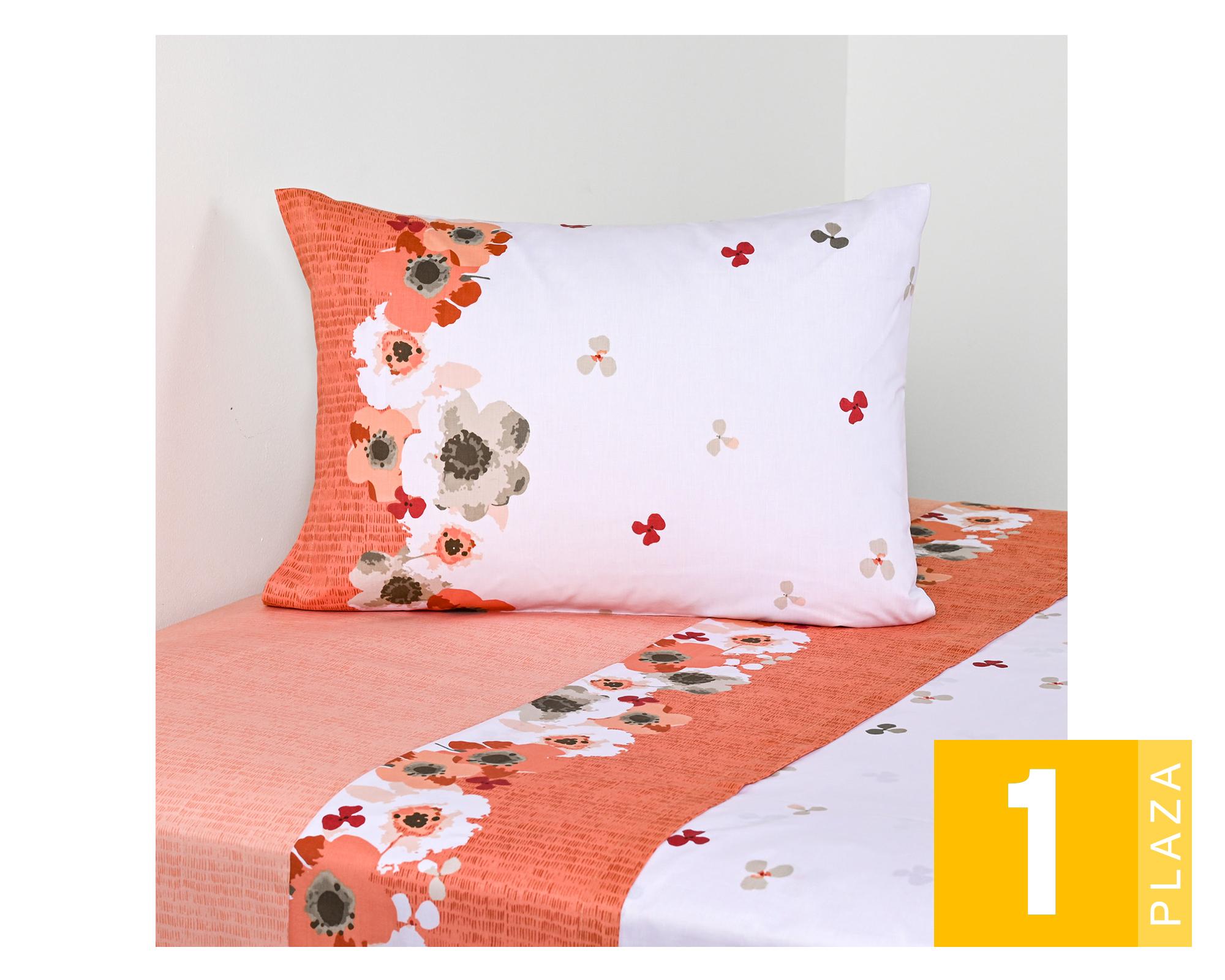 Juego de sábanas 1 plaza 144 hilos Alba American Family-0