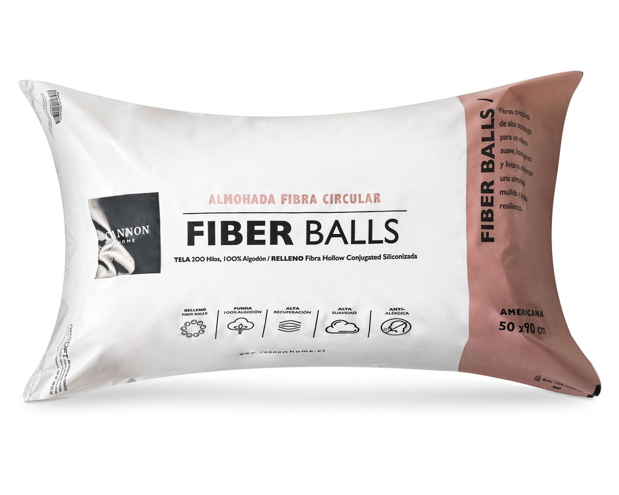 Almohada 50x90 cm Fiber Balls Cannon Home-0