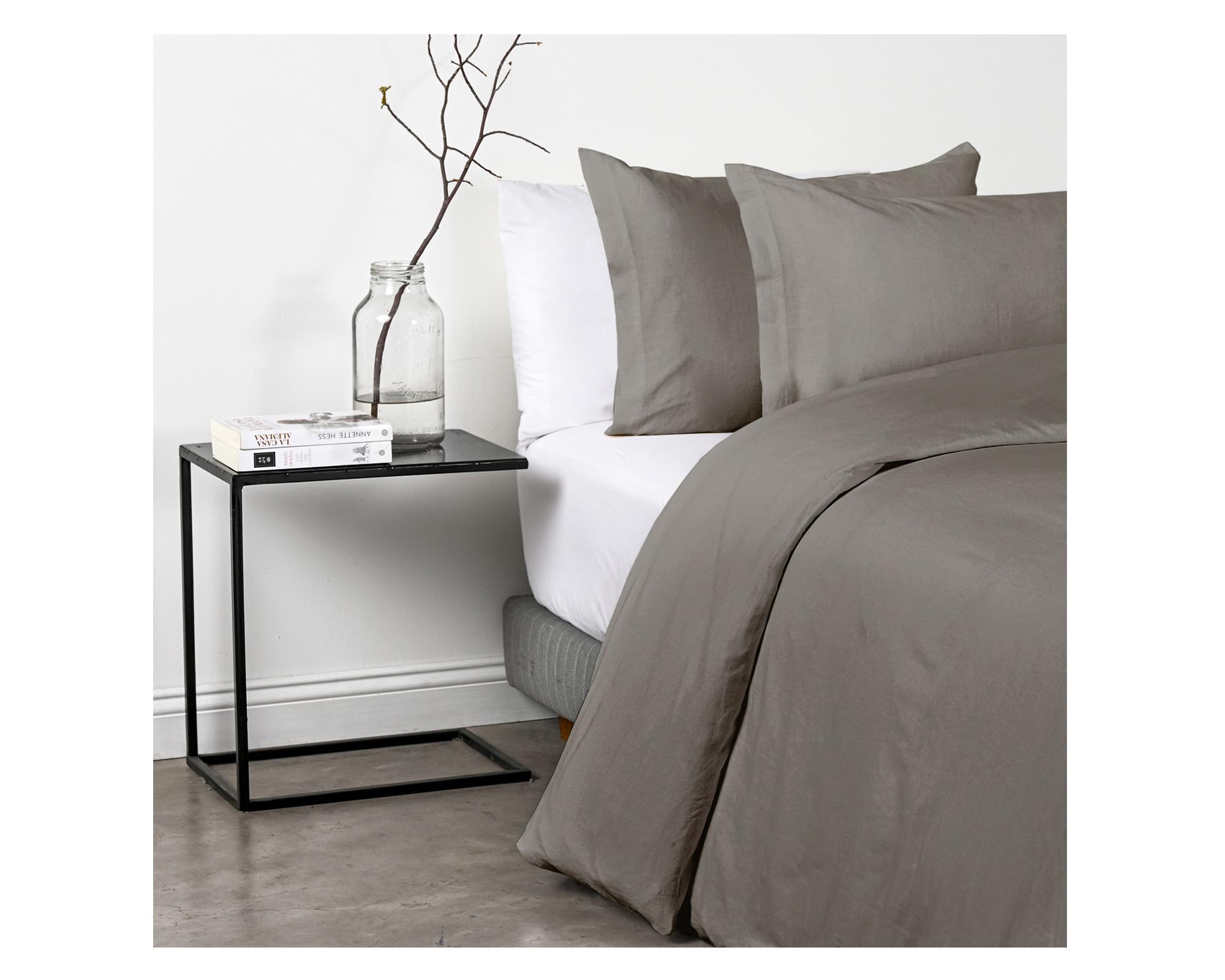 Funda plumón 2 plazas Softlinen gris Royal Supreme-1