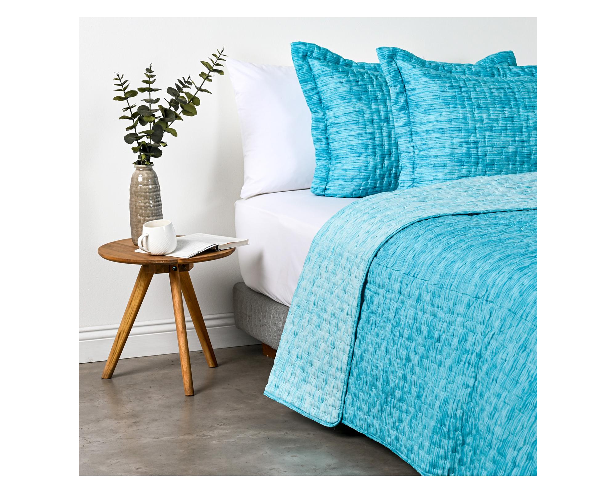 Quilt 2 plazas Dye turquesa American Family-1