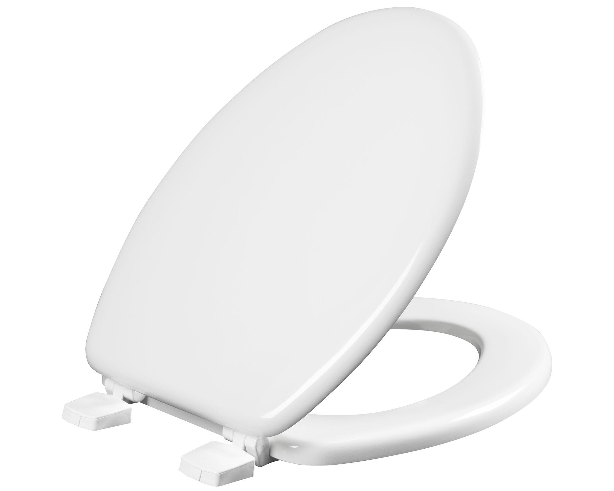 Asiento WC elongado madera blanco-0