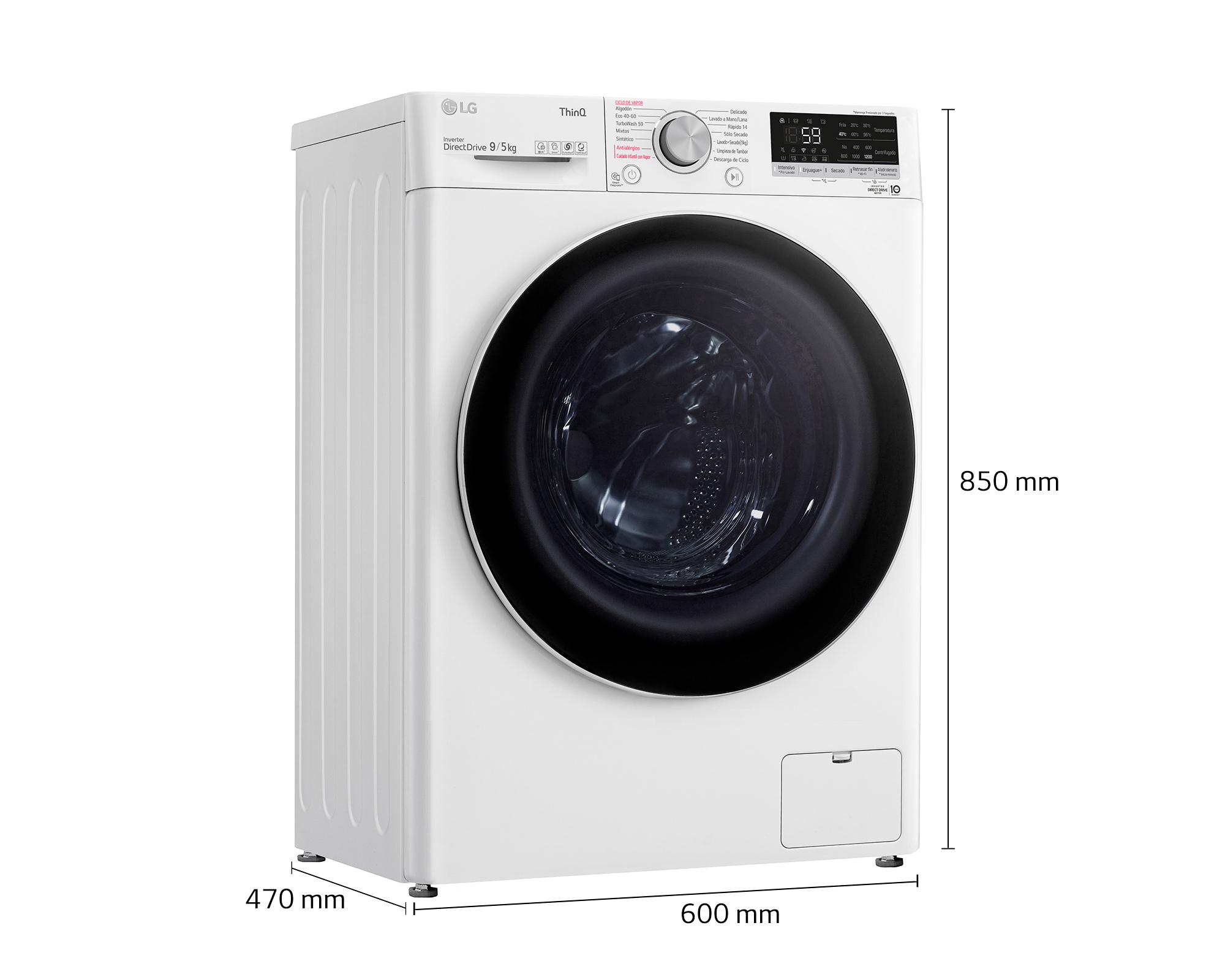 Lavadora/secadora WD9WVC4S6.ABWPECL carga frontal 9/5 kg blanco-4