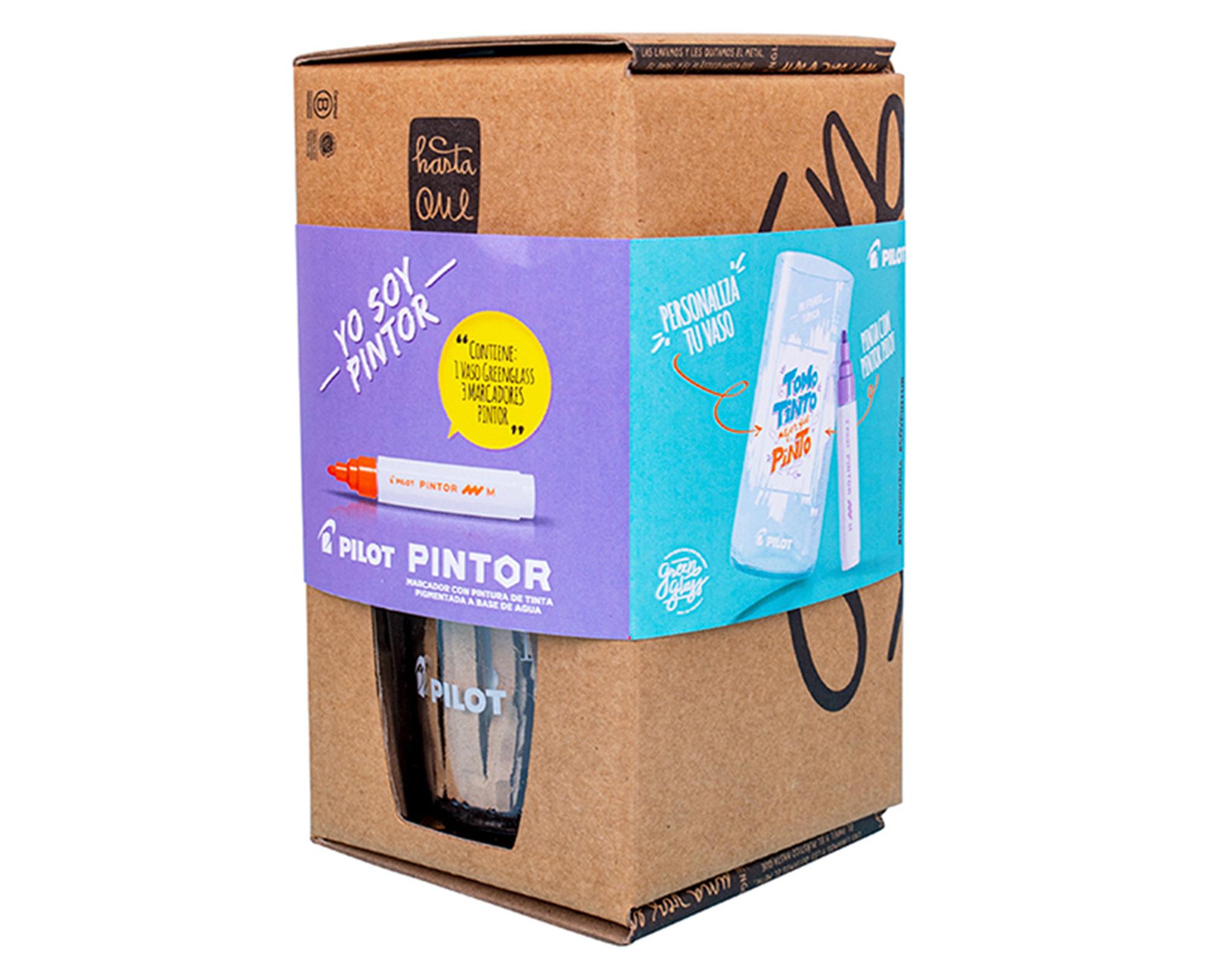 Set marcadores 3 colores + vaso-0