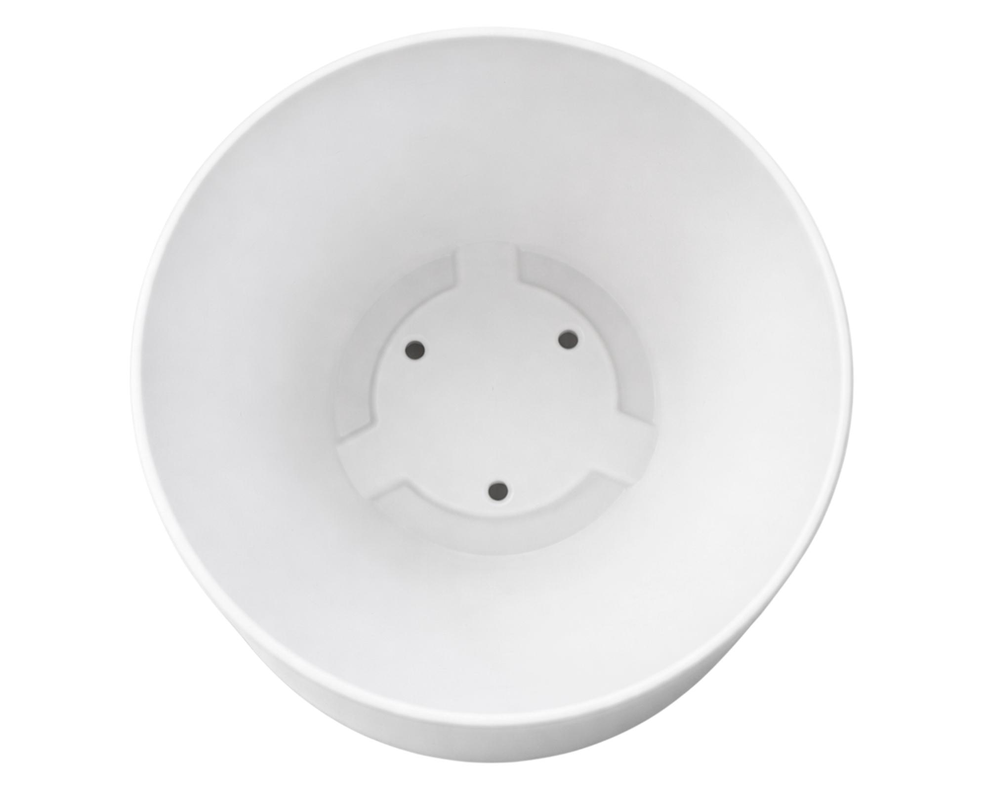 Set macetero + plato Bio Bamboo Actual blanco 18x24 cm-1