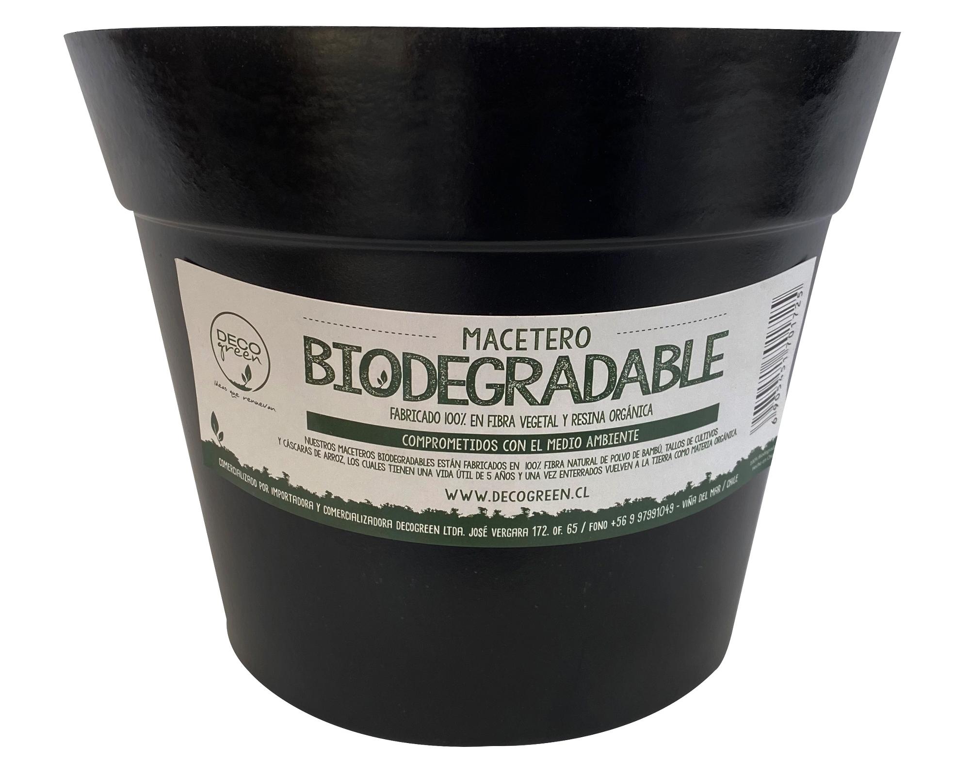 Macetero Bio Bamboo Clásica negro-0