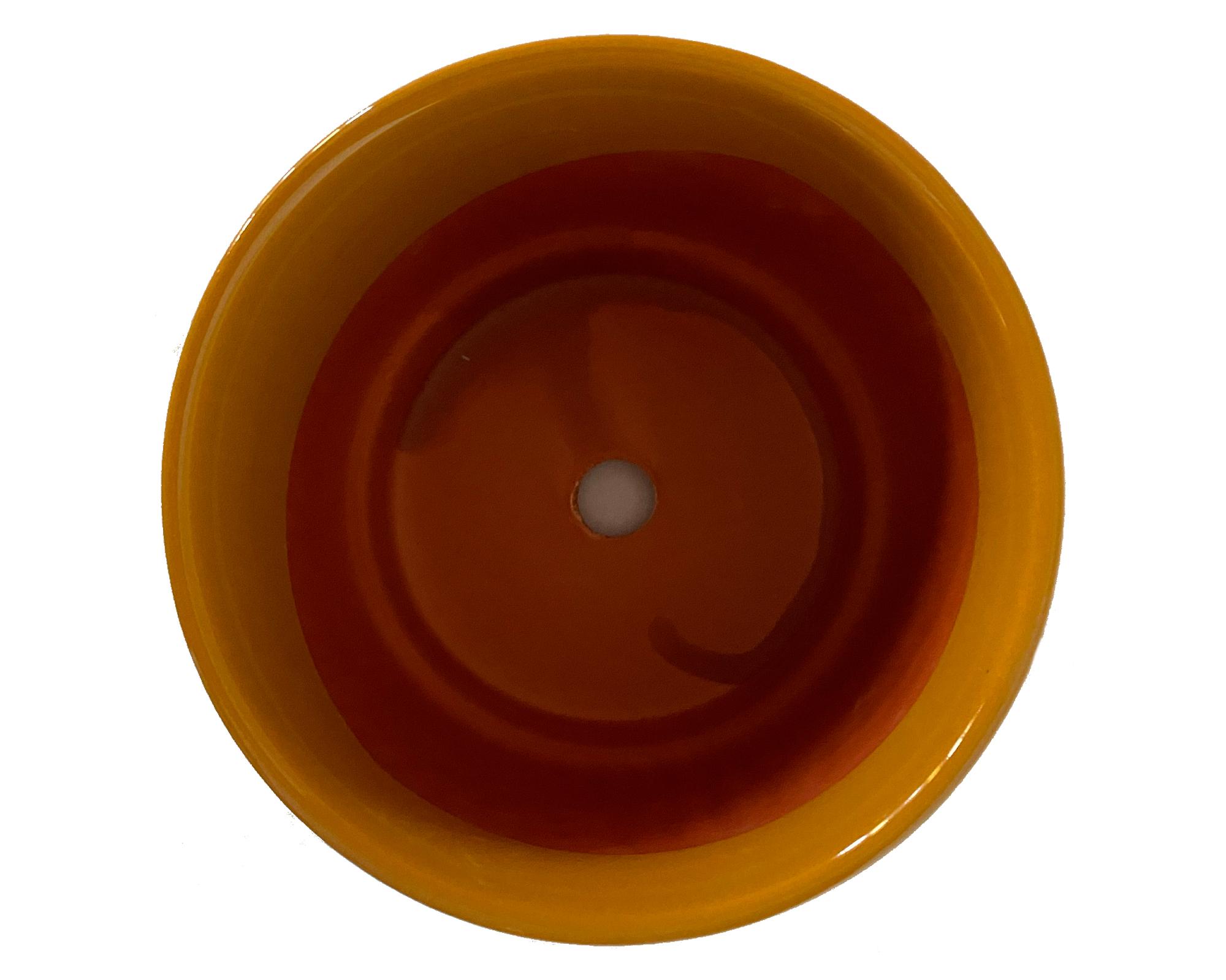 Macetero enlozado mostaza 14x12x12 cm-1