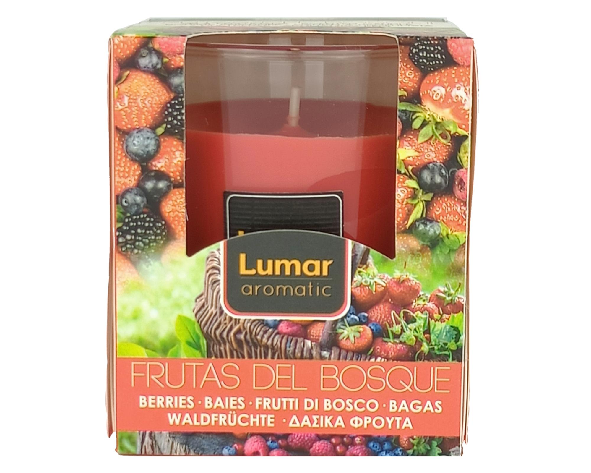 Vela aromática frutas del bosque rojo-0