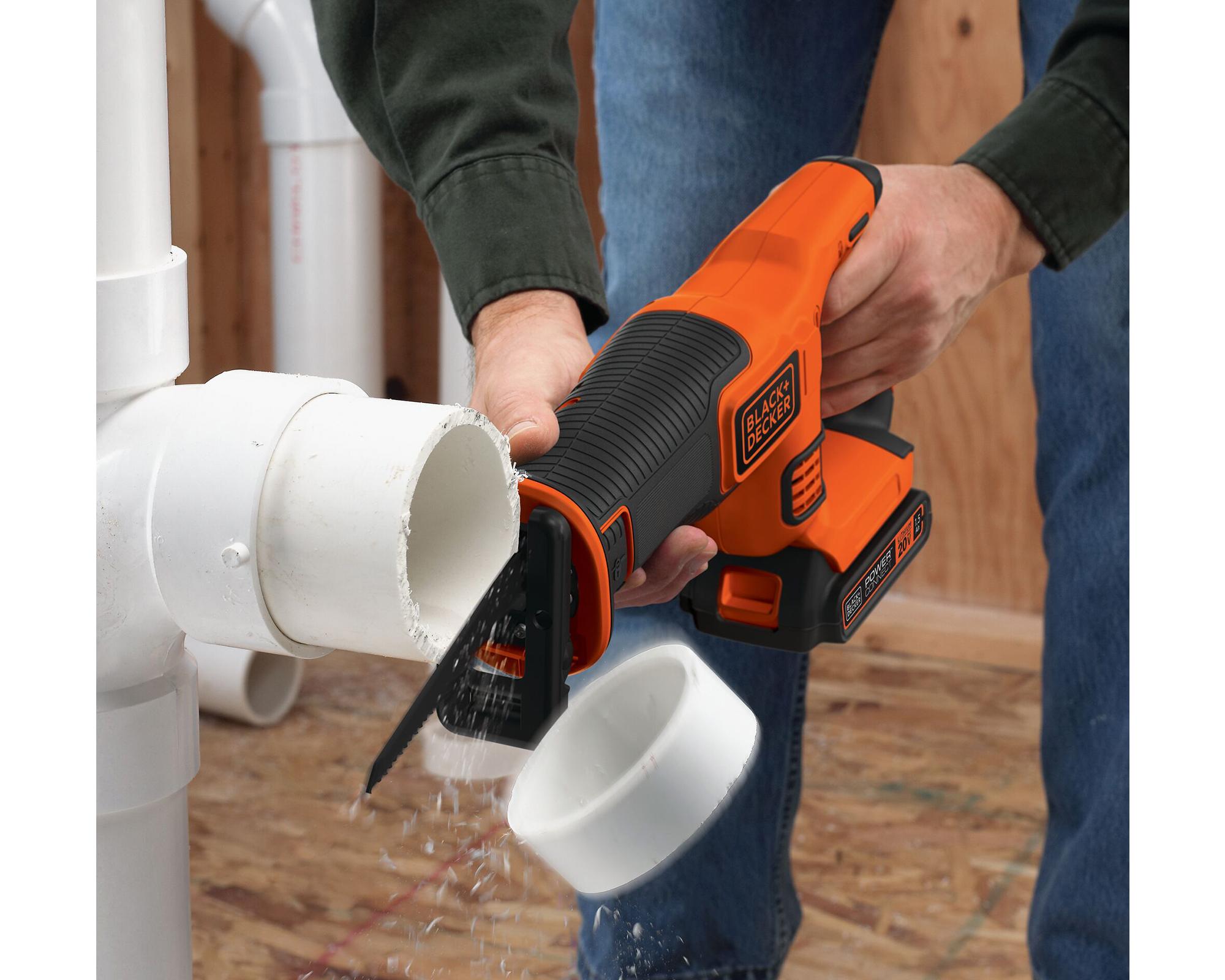 Kit homework taladro + 2 sierras + luz naranjo-3