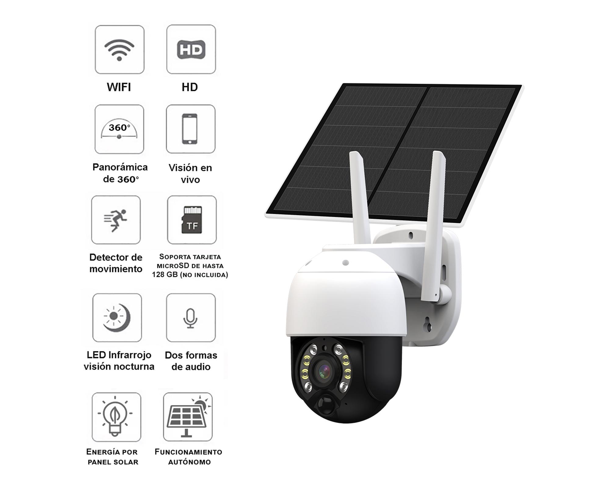 Cámara exterior solar Wi-Fi IPSW1000-1