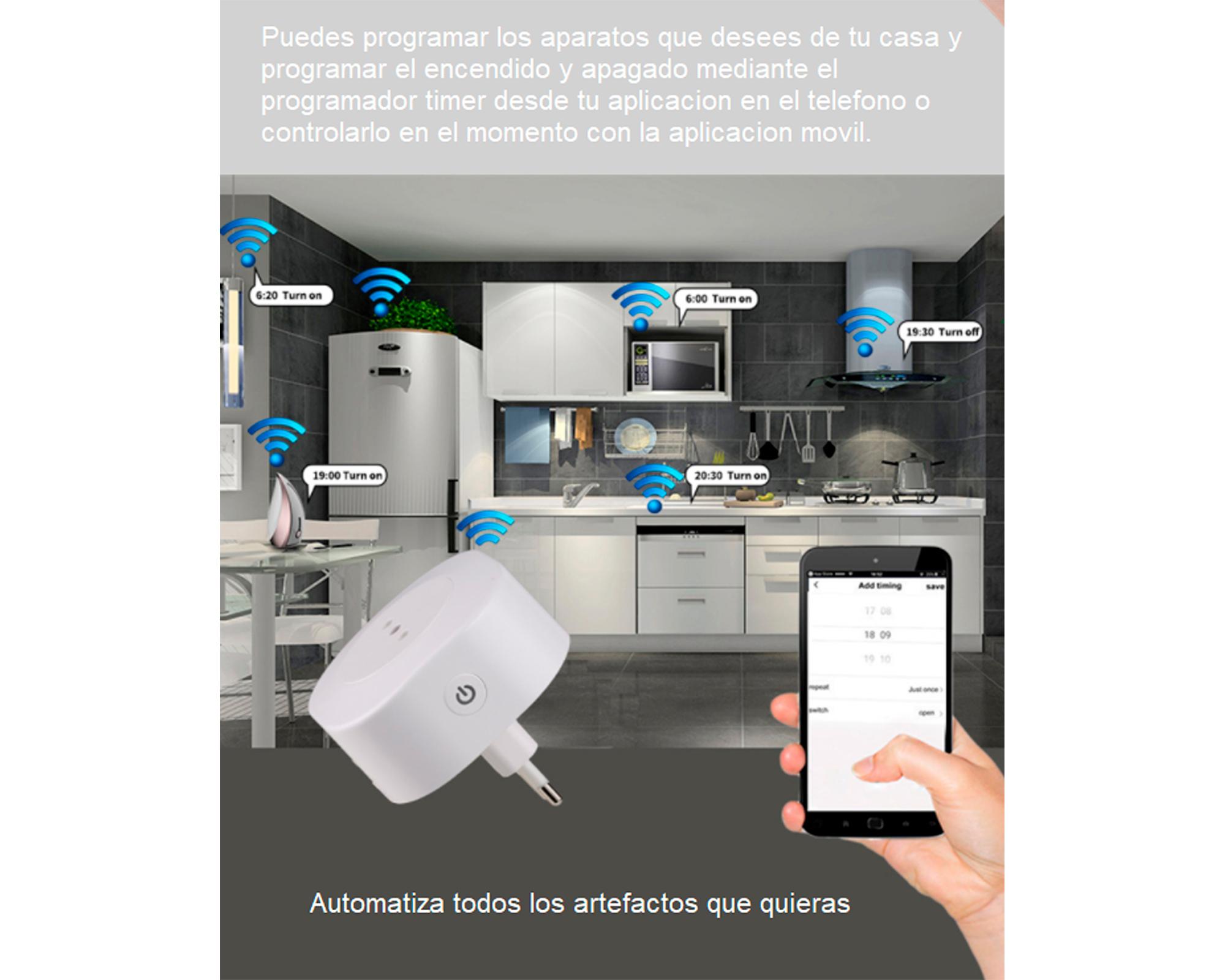 Enchufe Inteligente Wifi + timer TWF-2