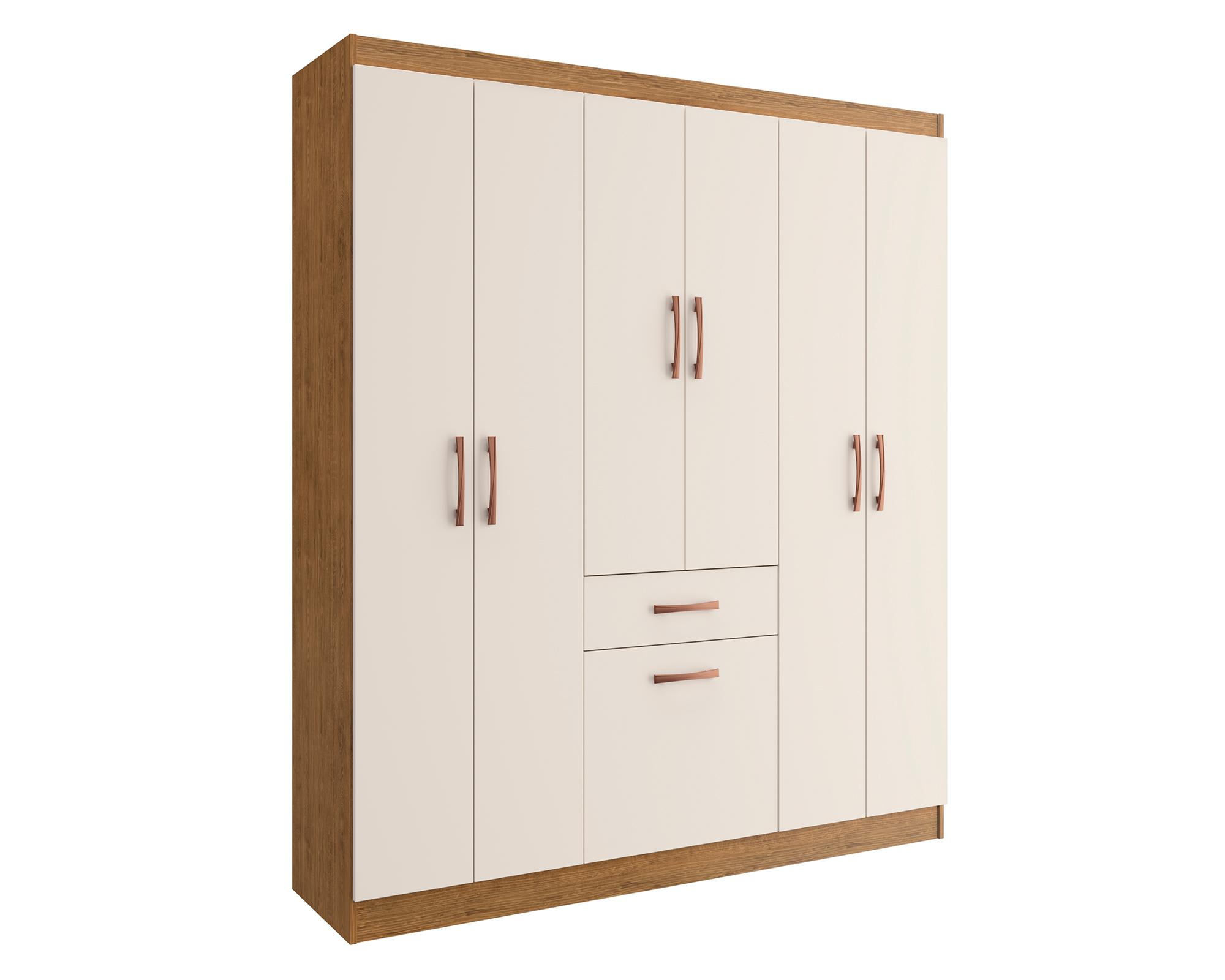 Clóset 6 puertas 1 cajón 5806 Nordico blanco-0