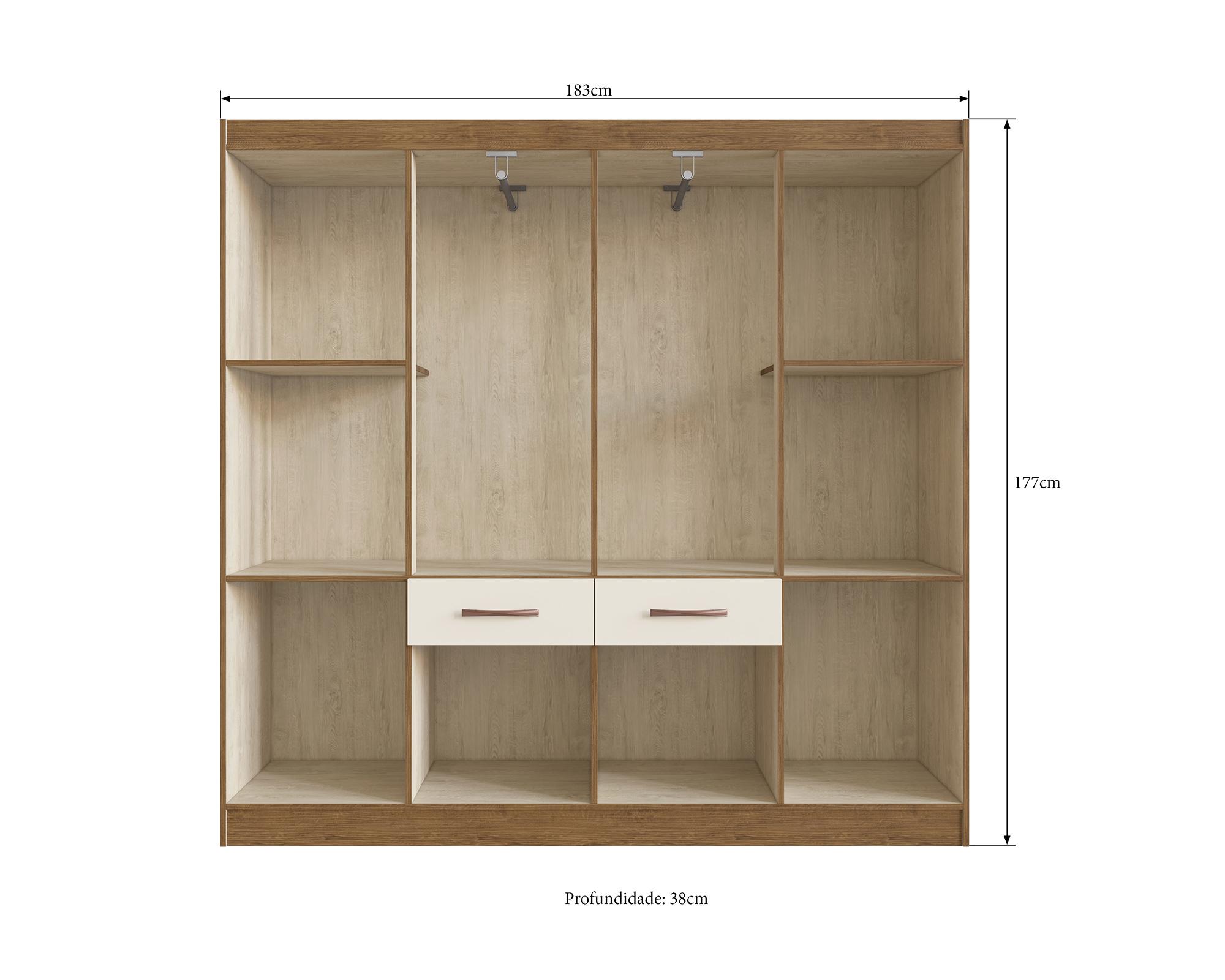 Clòset 8 puertas y 2 cajones 58808 Nòrdico blanco-4