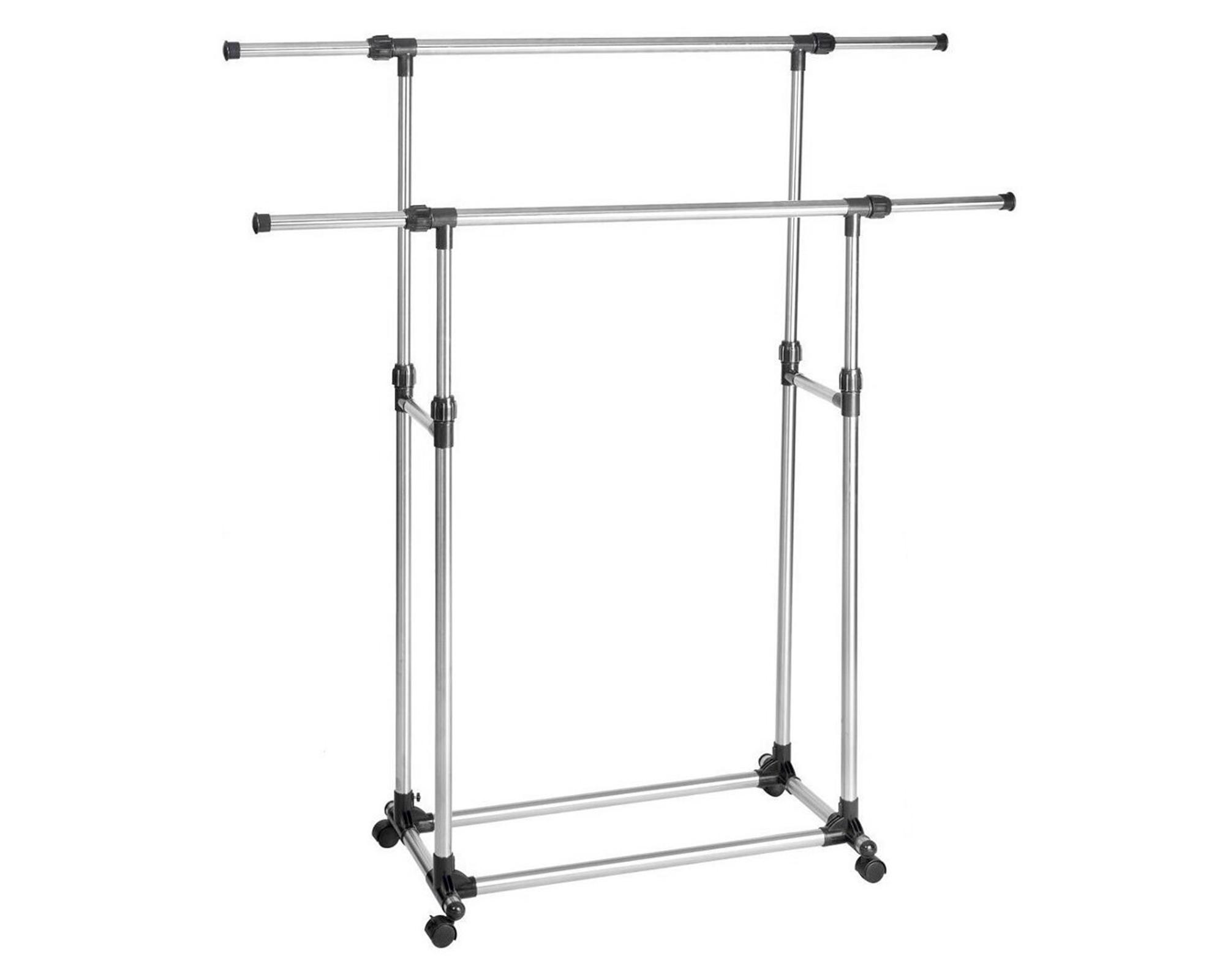 Perchero doble PXP908 plateado 160x83x45 cm-0