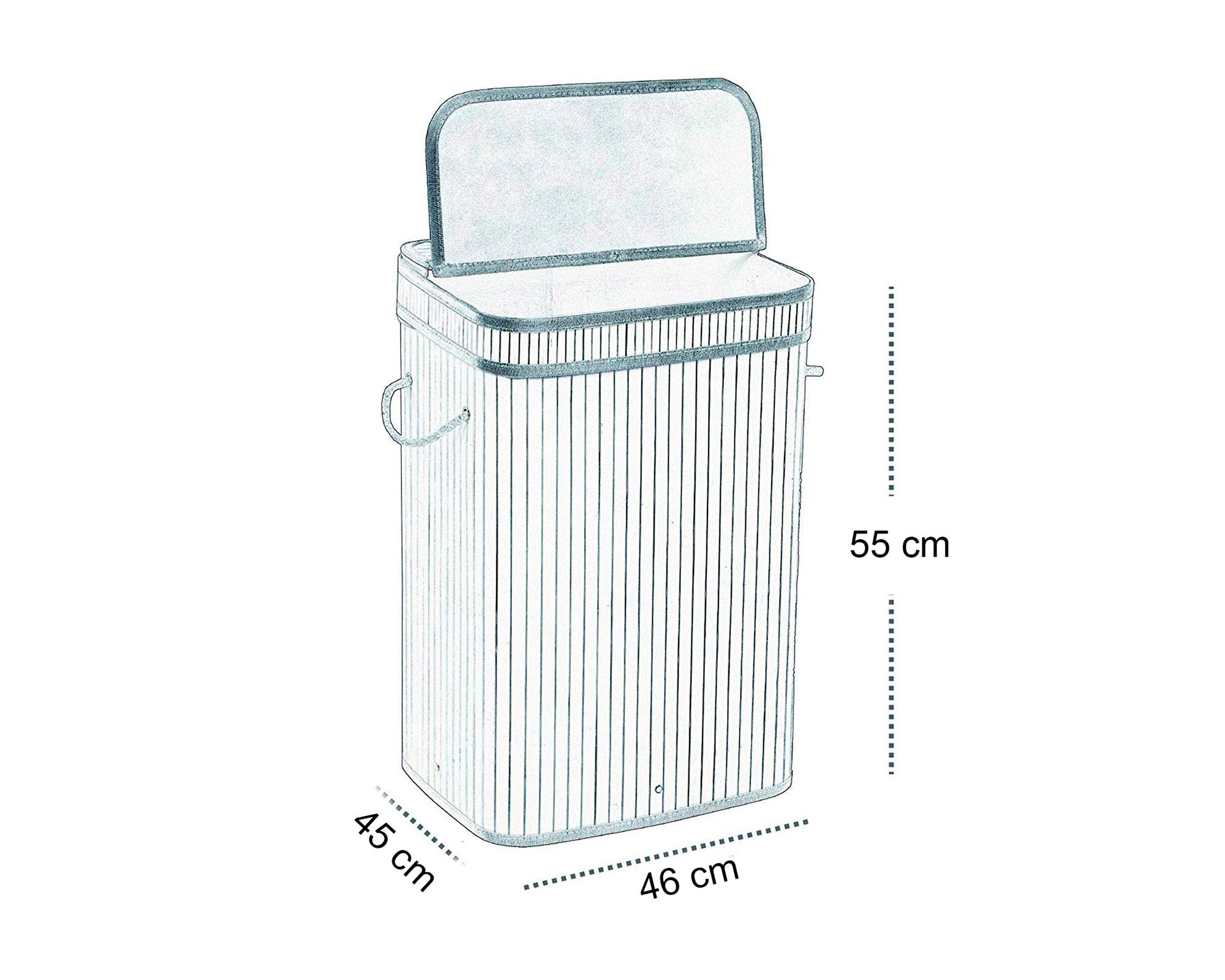 Canasto ropa plegable Y1927c-2 bambu café-3