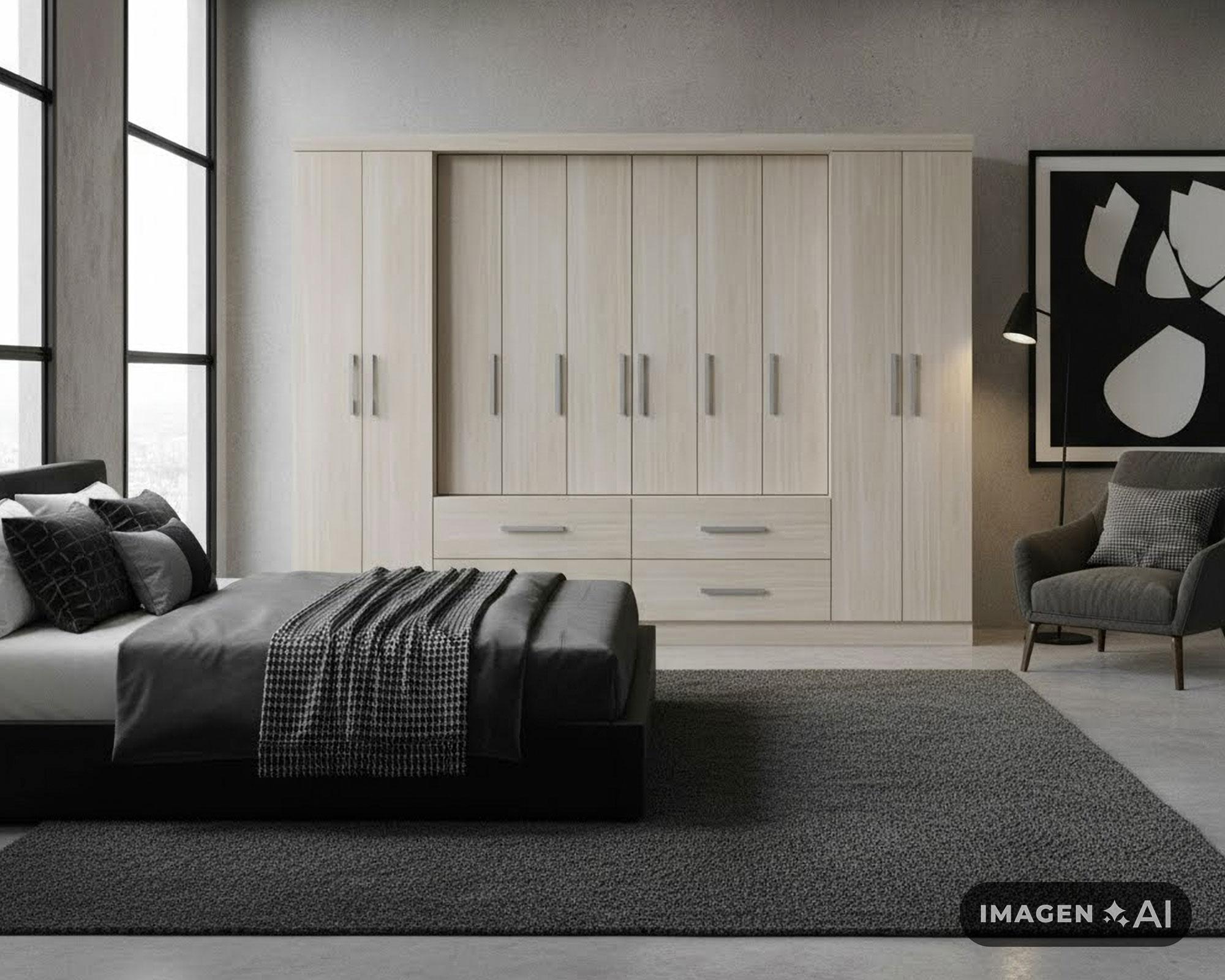 Clóset 10 puertas 4 cajones Lagos 183x235x45 cm-6