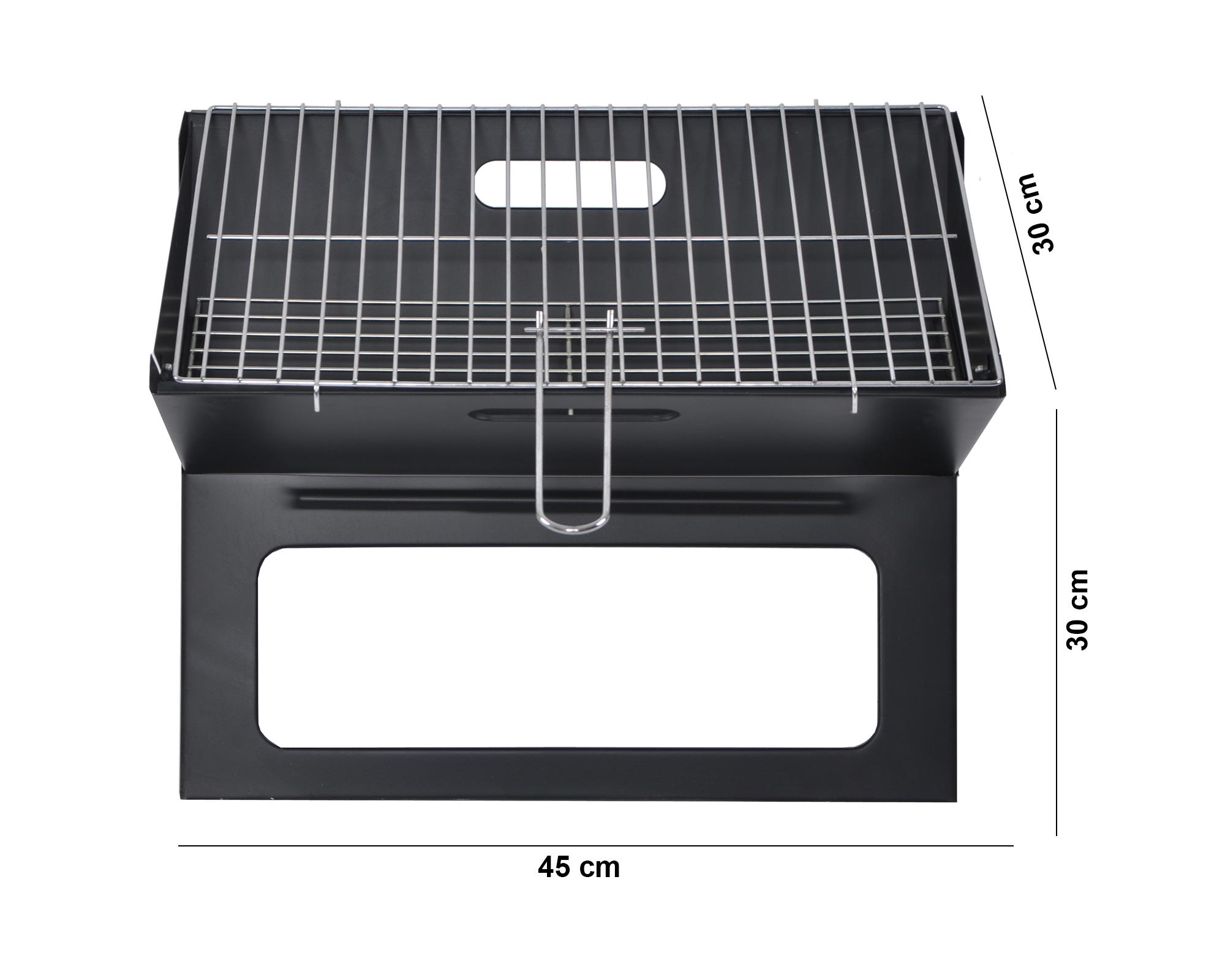 Parrilla a carbón Plegable negro-4