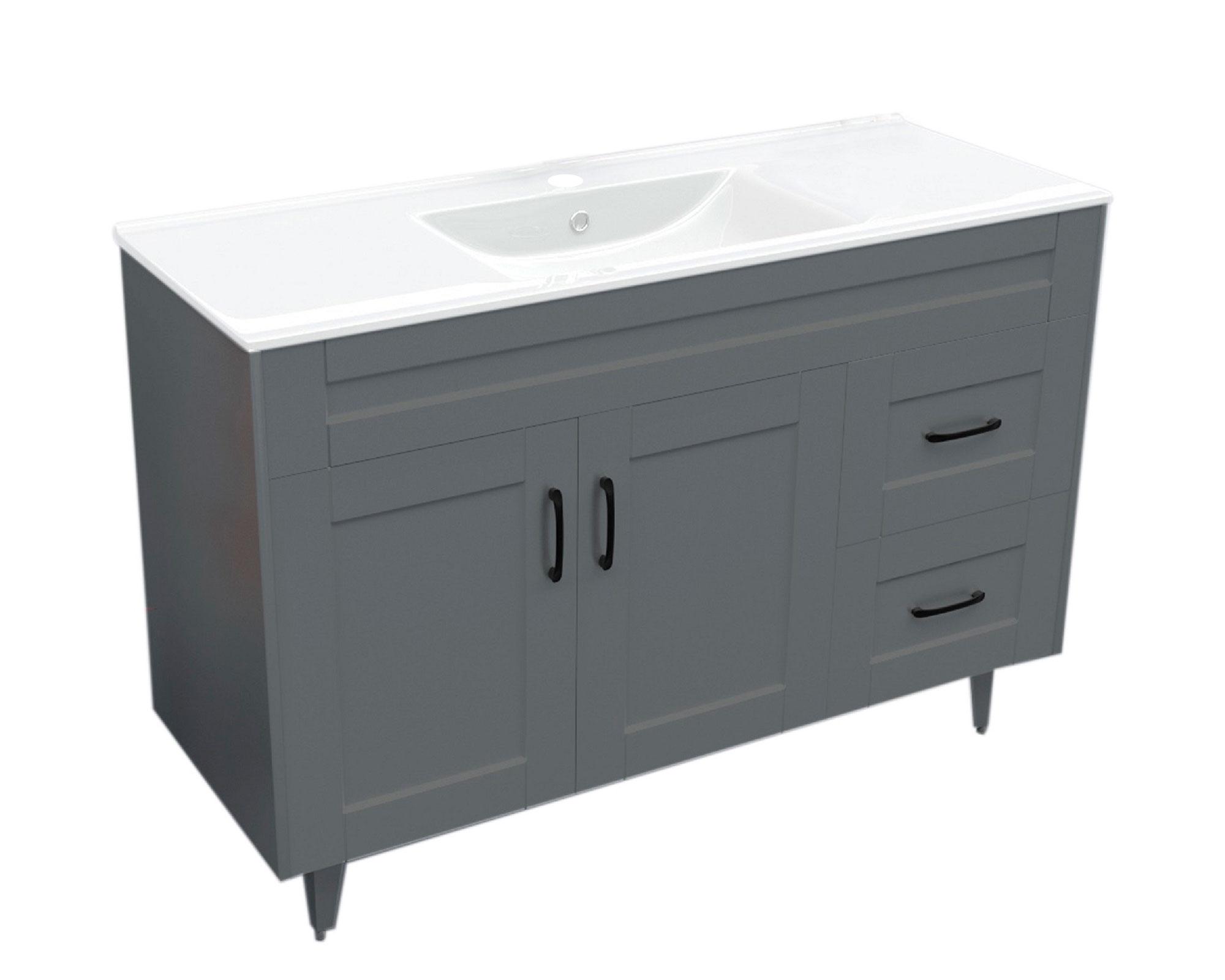 Mueble vanitorio 120 cm BM-DELUXE-120SKG+P-1 gris-2