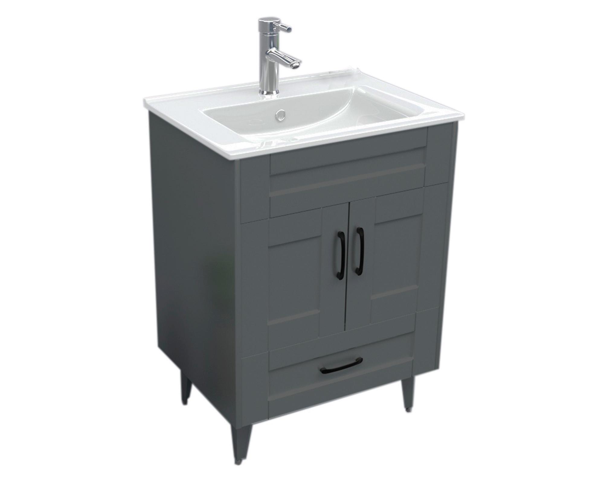 Mueble vanitorio 60 cm BM-DELUXE-B60SKG+P-6 gris-1