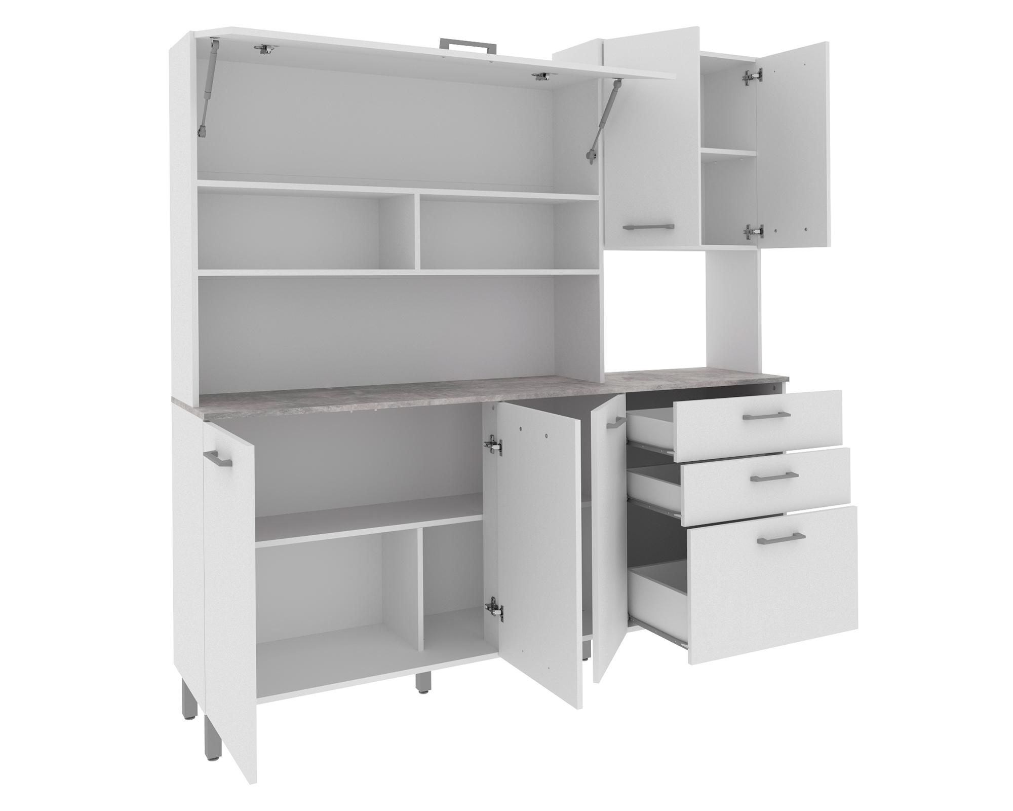 Kit cocina 6 puertas 183x177.7x37.9 cm CZ blanco-1