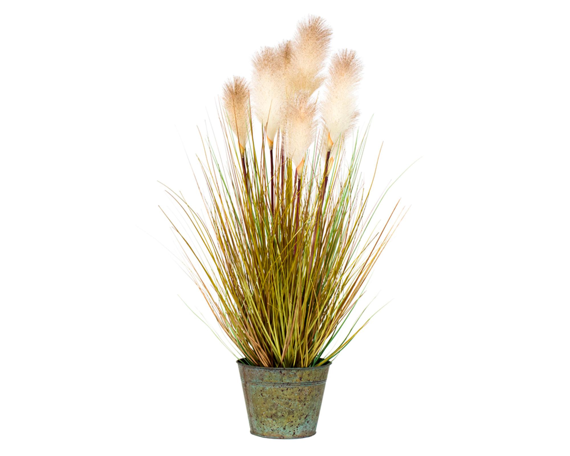 Planta artificial plumas 91 cm Grass amarillo-0