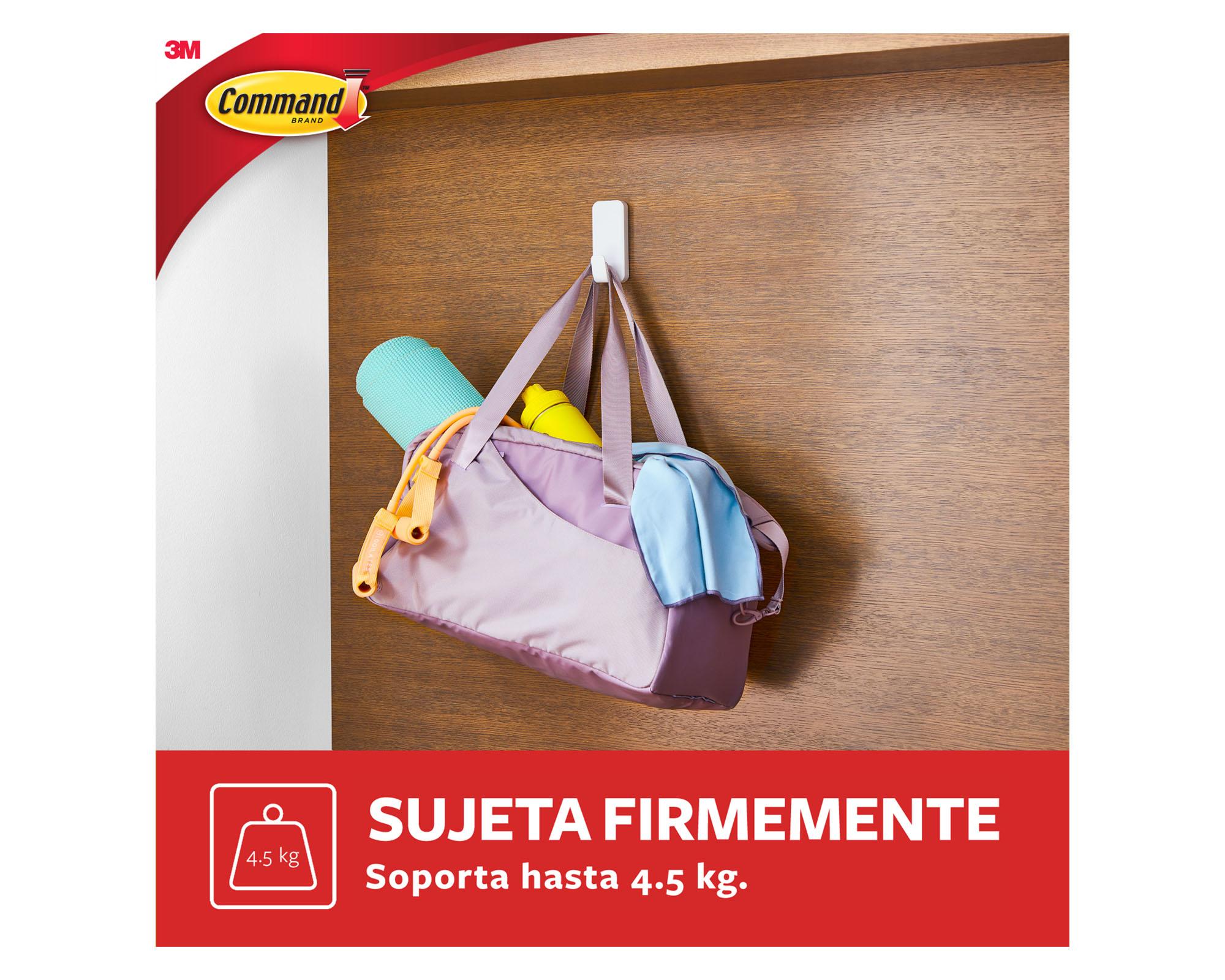 Gancho resiste 4.5 kg + 4 tiras adhesivas-3