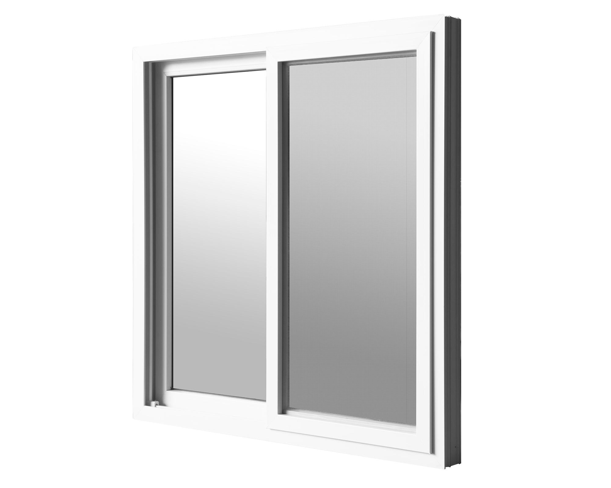 Ventana PVC 100x100 cm Monolítica 2 hojas correderas Blanco-1