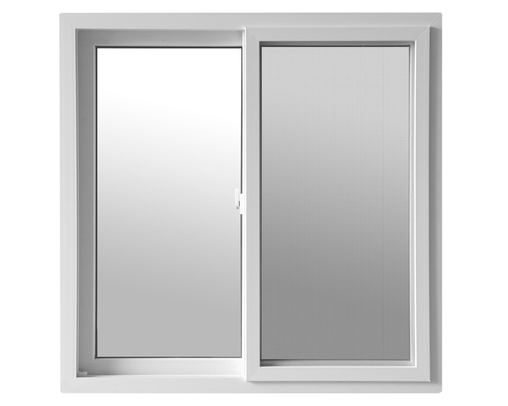 Ventana PVC 120x120 cm Monolítica 2 hojas correderas Blanco-0