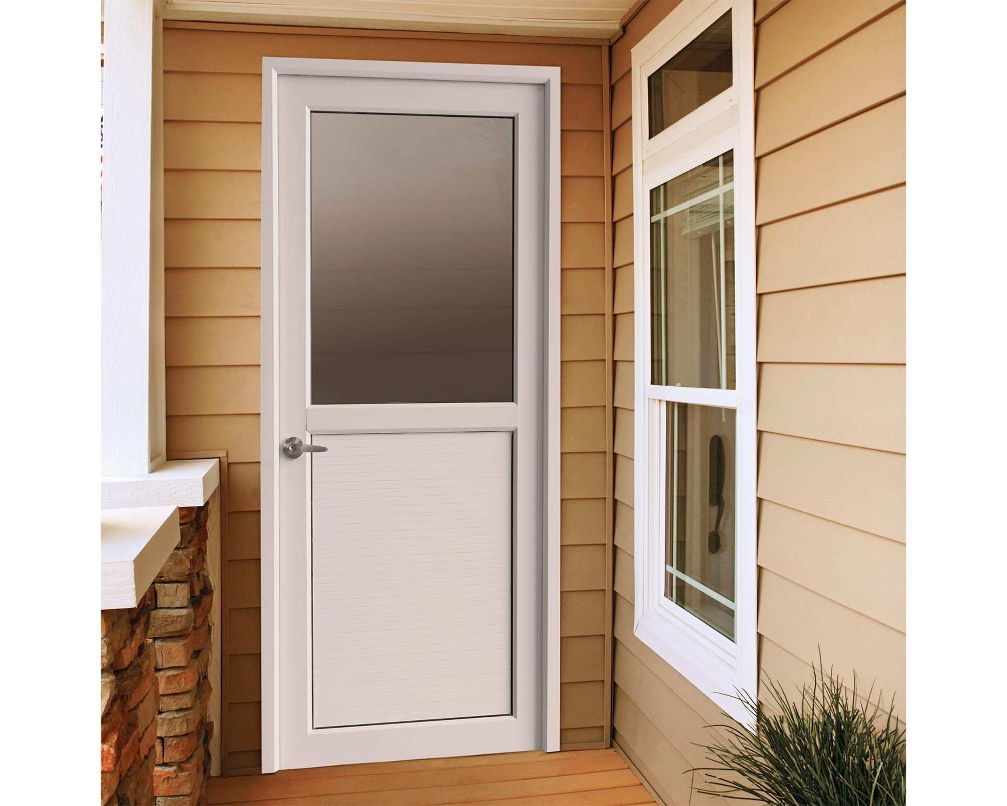 Puerta PVC con perforación derecha 80x203 cm Monolítica-0