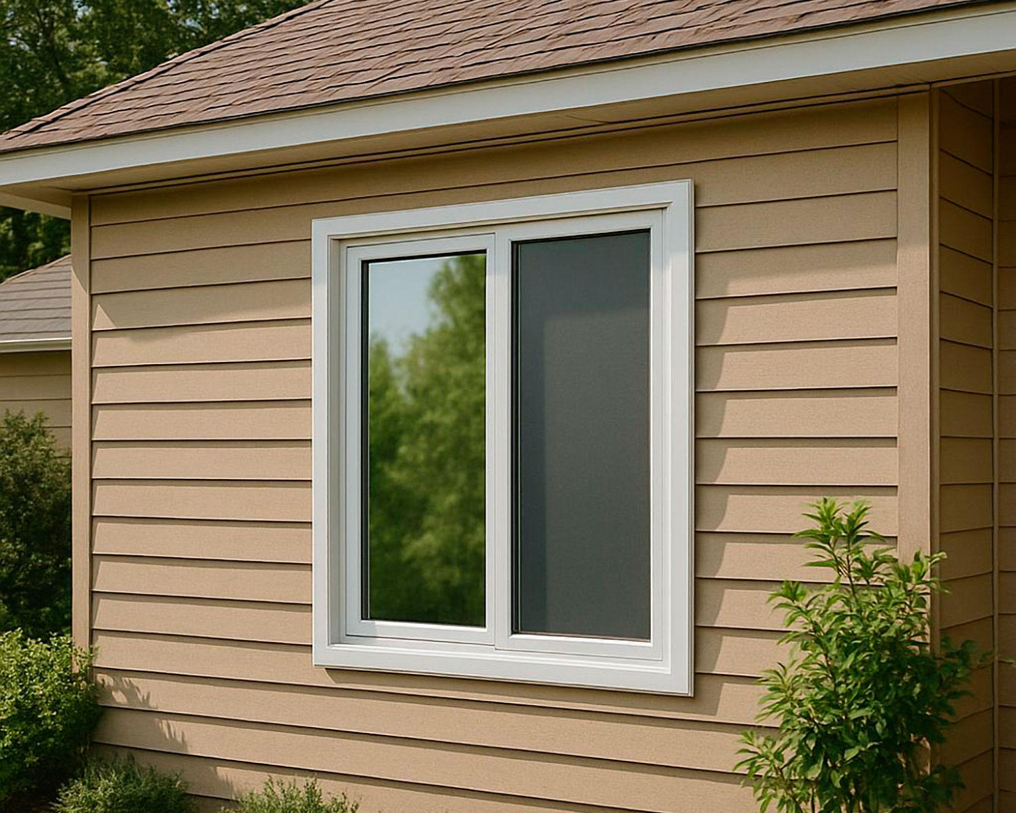Ventana Pvc 140x120 cm Termopanel con gas Argón 2 hojas correderas blanco-4