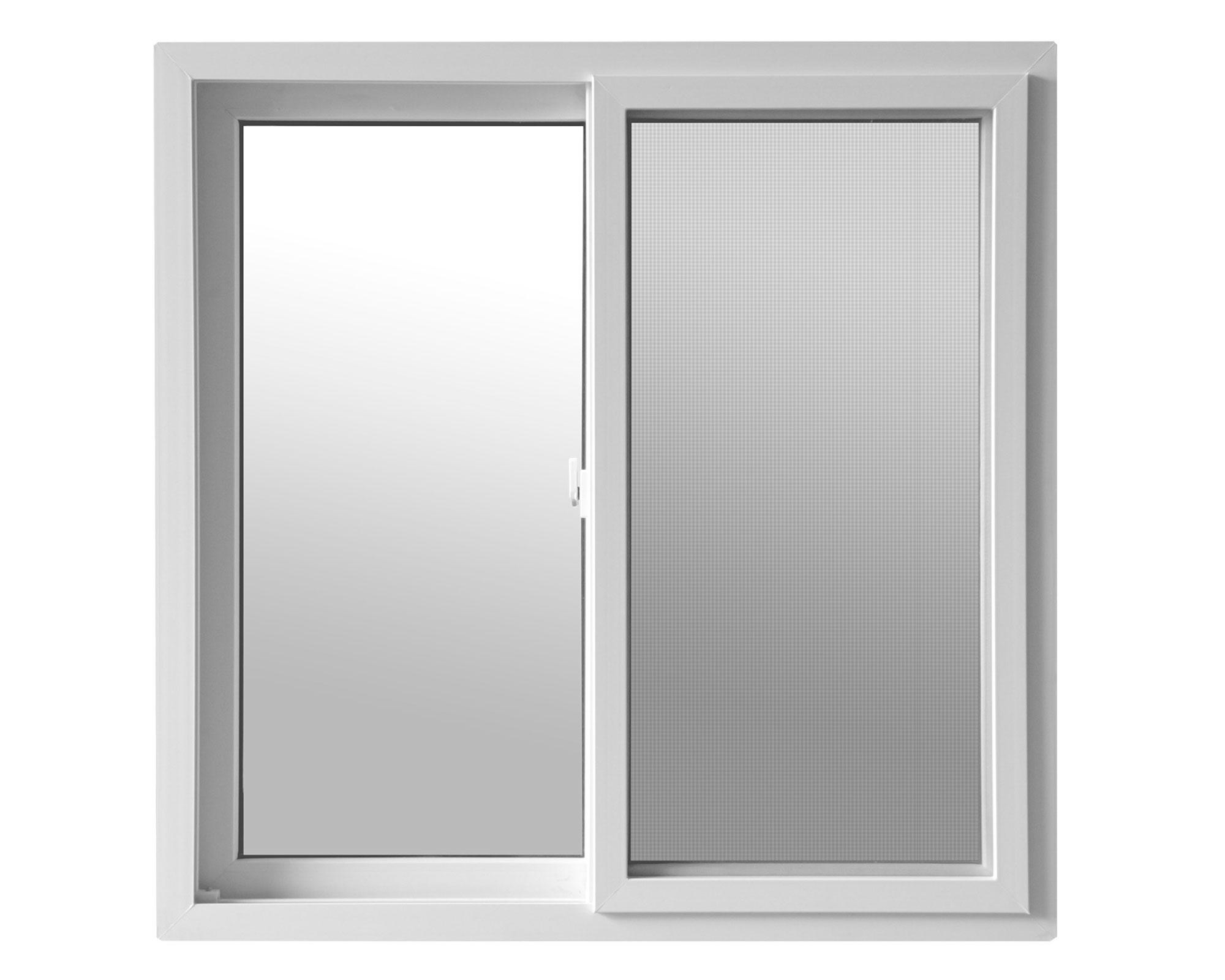 Ventana Pvc 140x120 cm Termopanel con gas Argón 2 hojas correderas blanco-0
