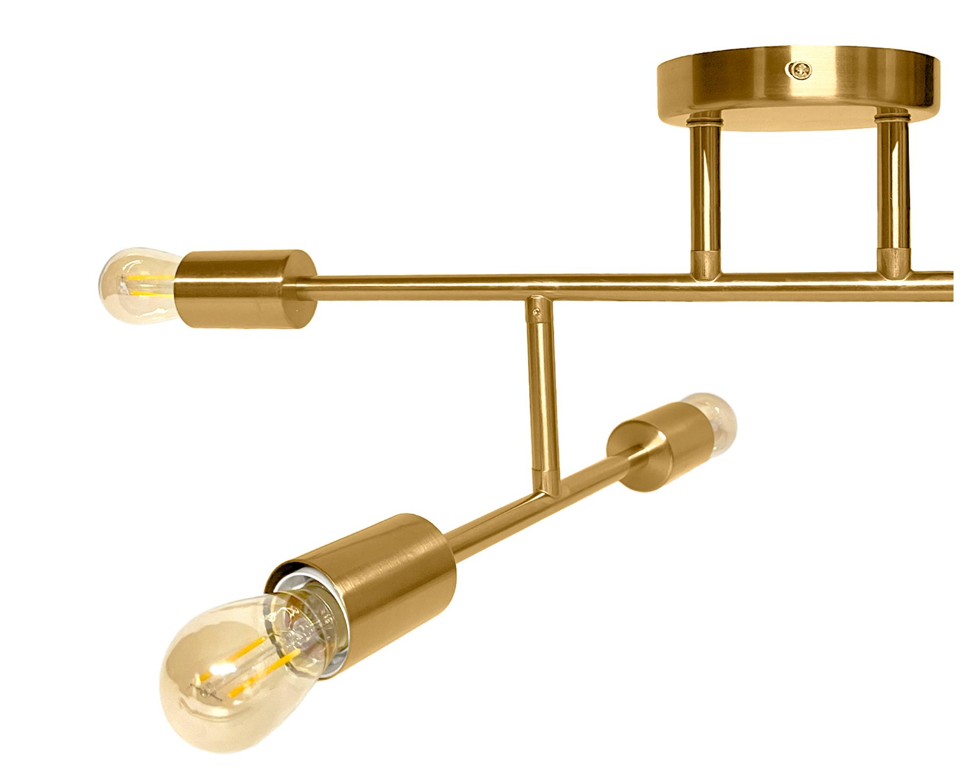 Lámpara de techo 6L E27 Lexie bronce-1