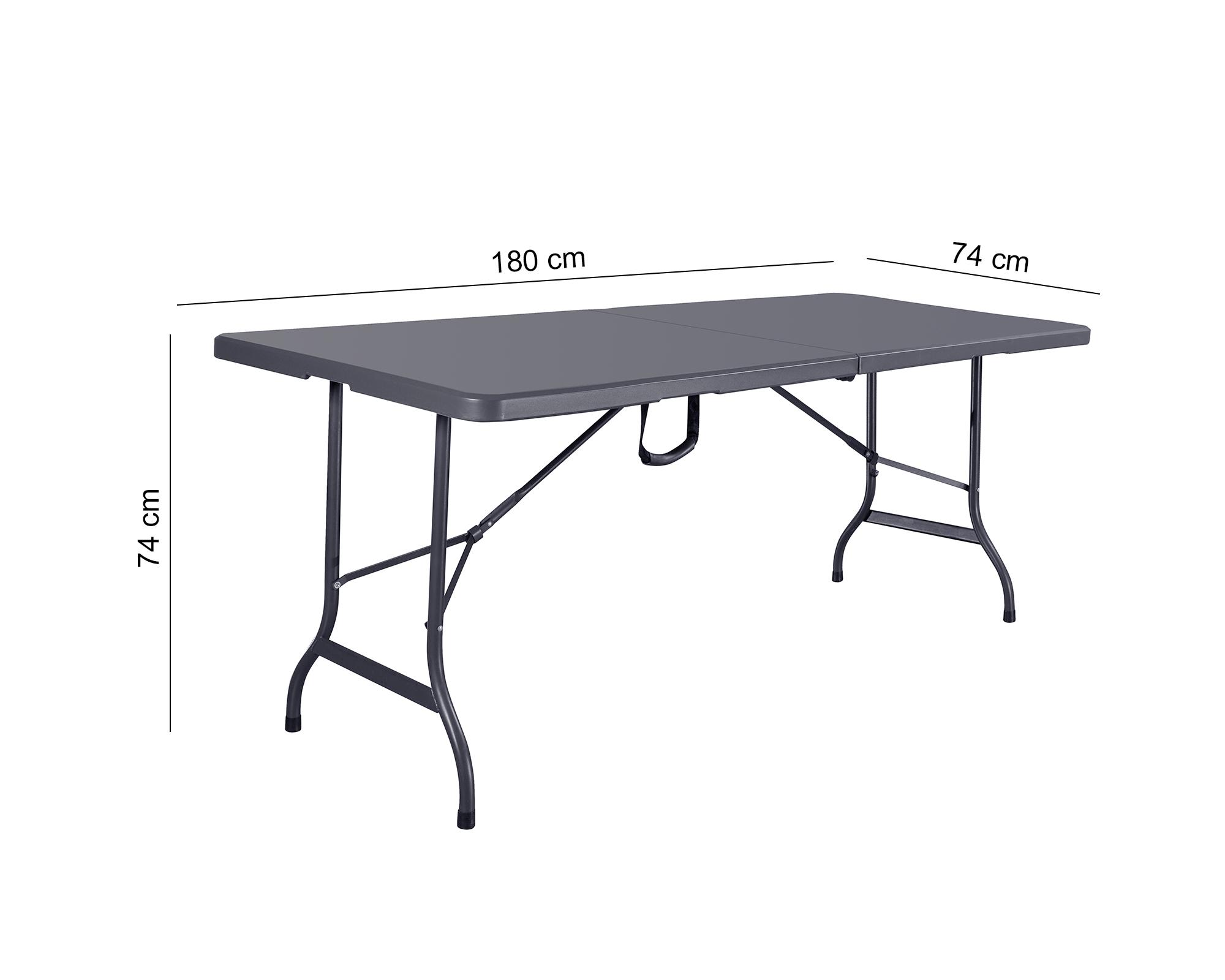Mesa plegable 180x74 cm NW-RG180 gris-2