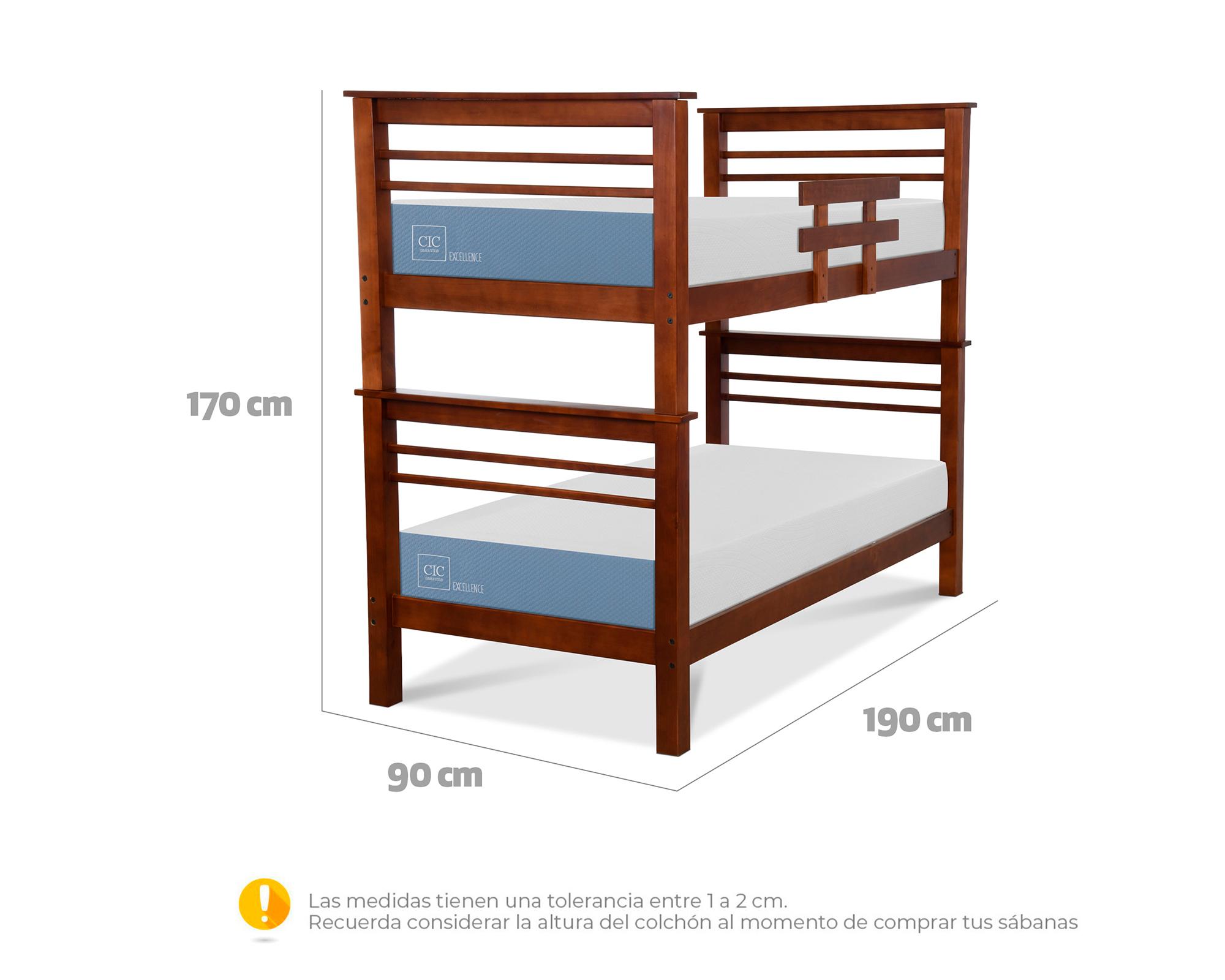 Camarote Oxford 1 plaza + colchones Excellence-5