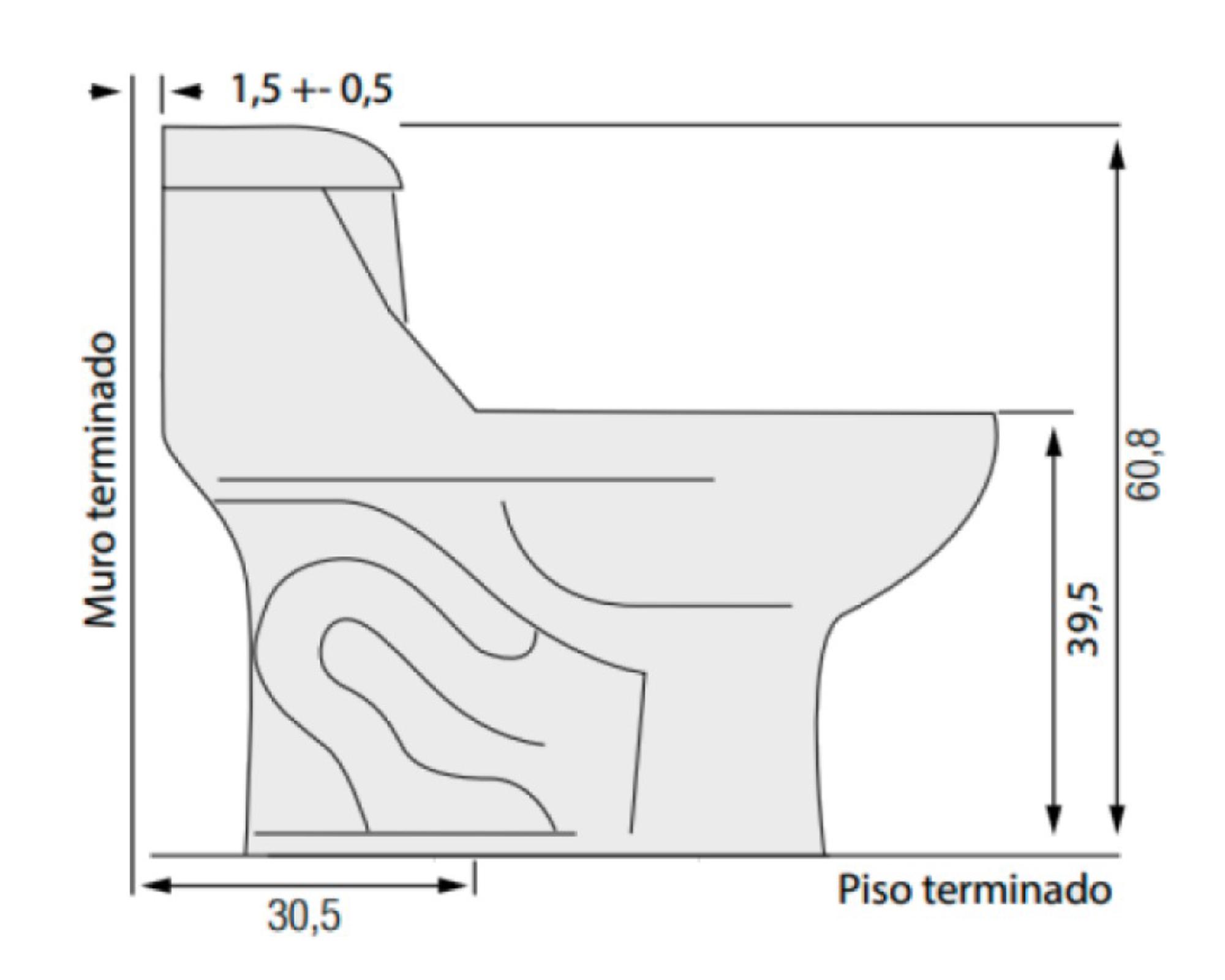 WC one piece piso 30.5 cm  blanco + mueble New Monza Parma-2