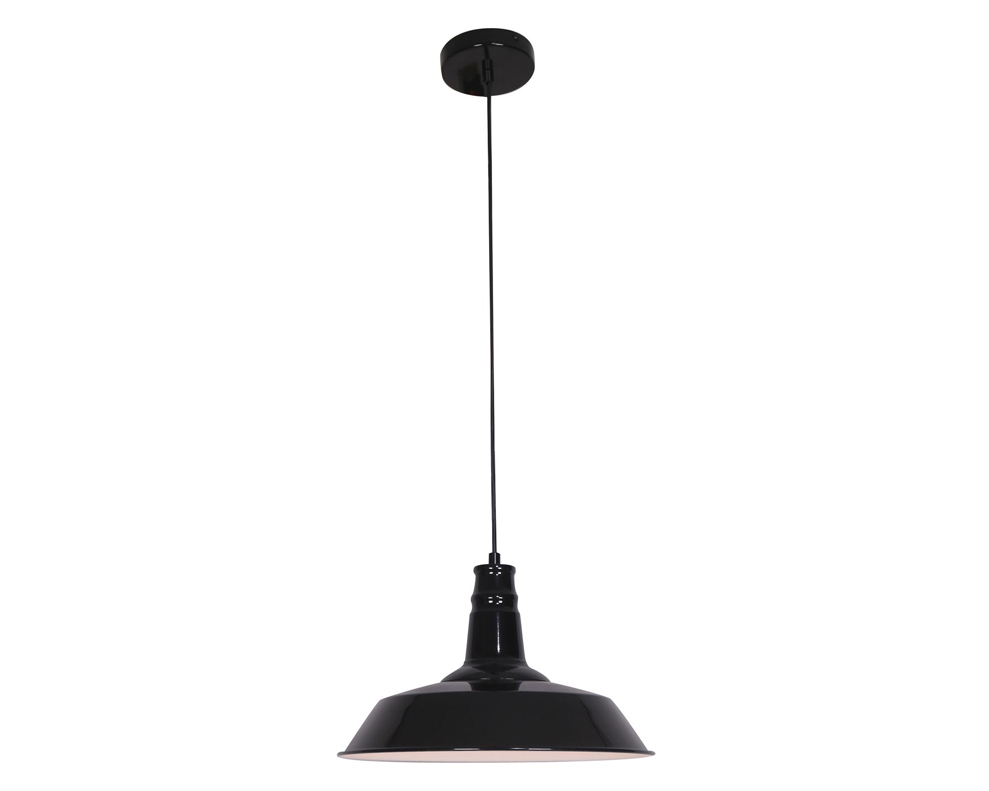 Lámpara colgar 1L E27 Alba negro-0