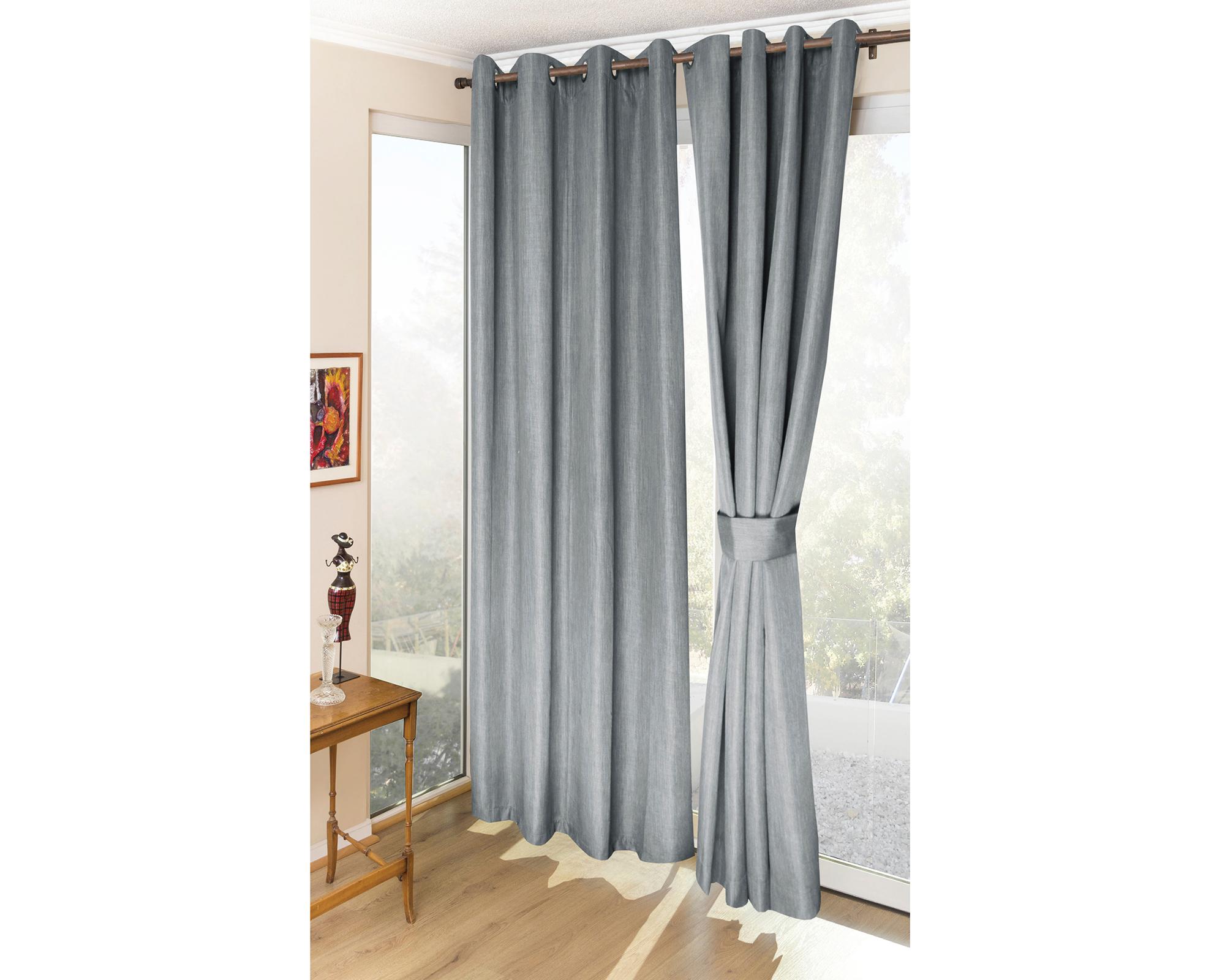 Set cortina blackout 220x140 cm Amazon City gris-0