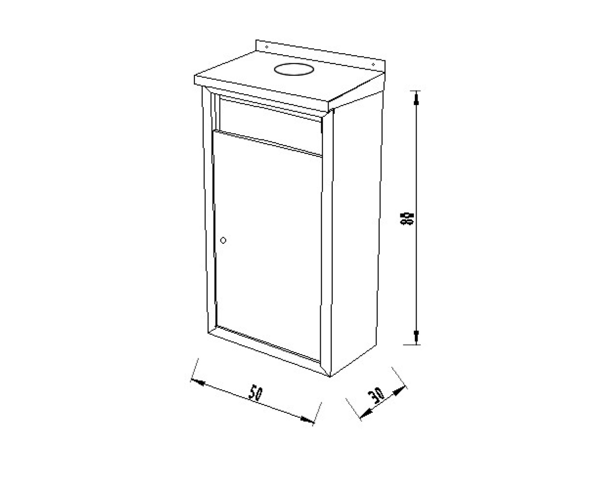 Gabinete calefont 80x50x30 cm Premium-3